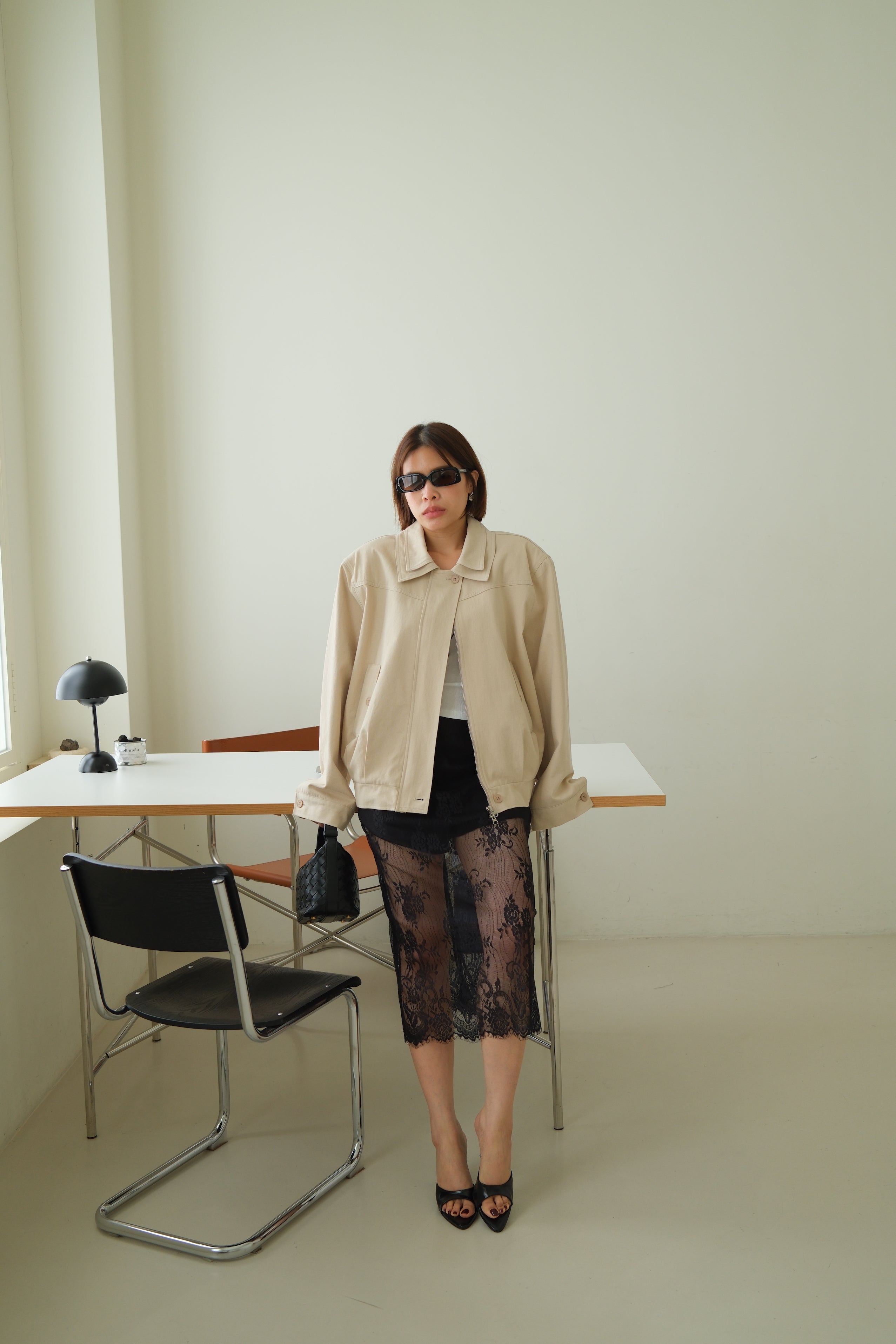 Lindi Double Collar Oversized Bomber