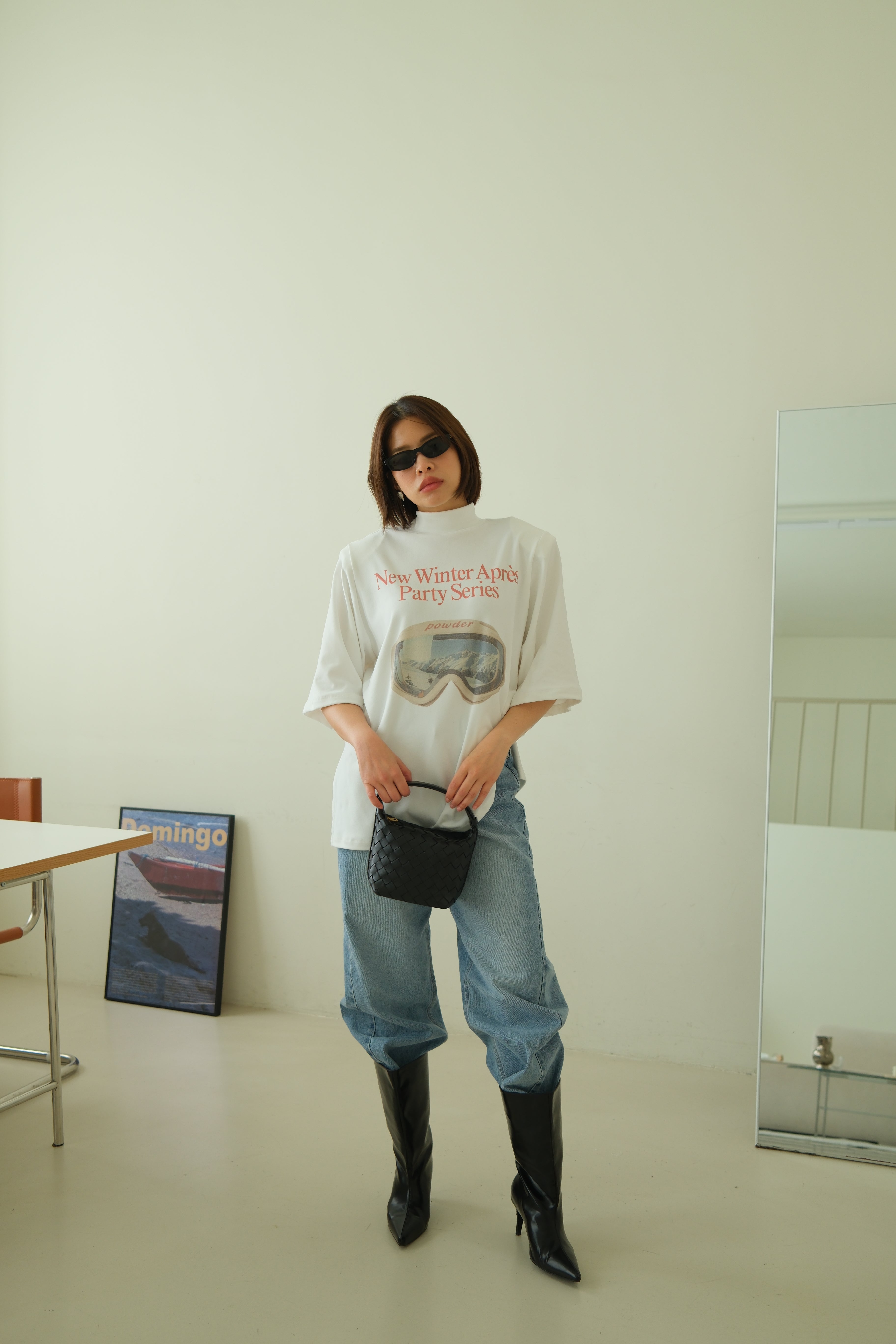 Winter pano highneck soft boxy tee