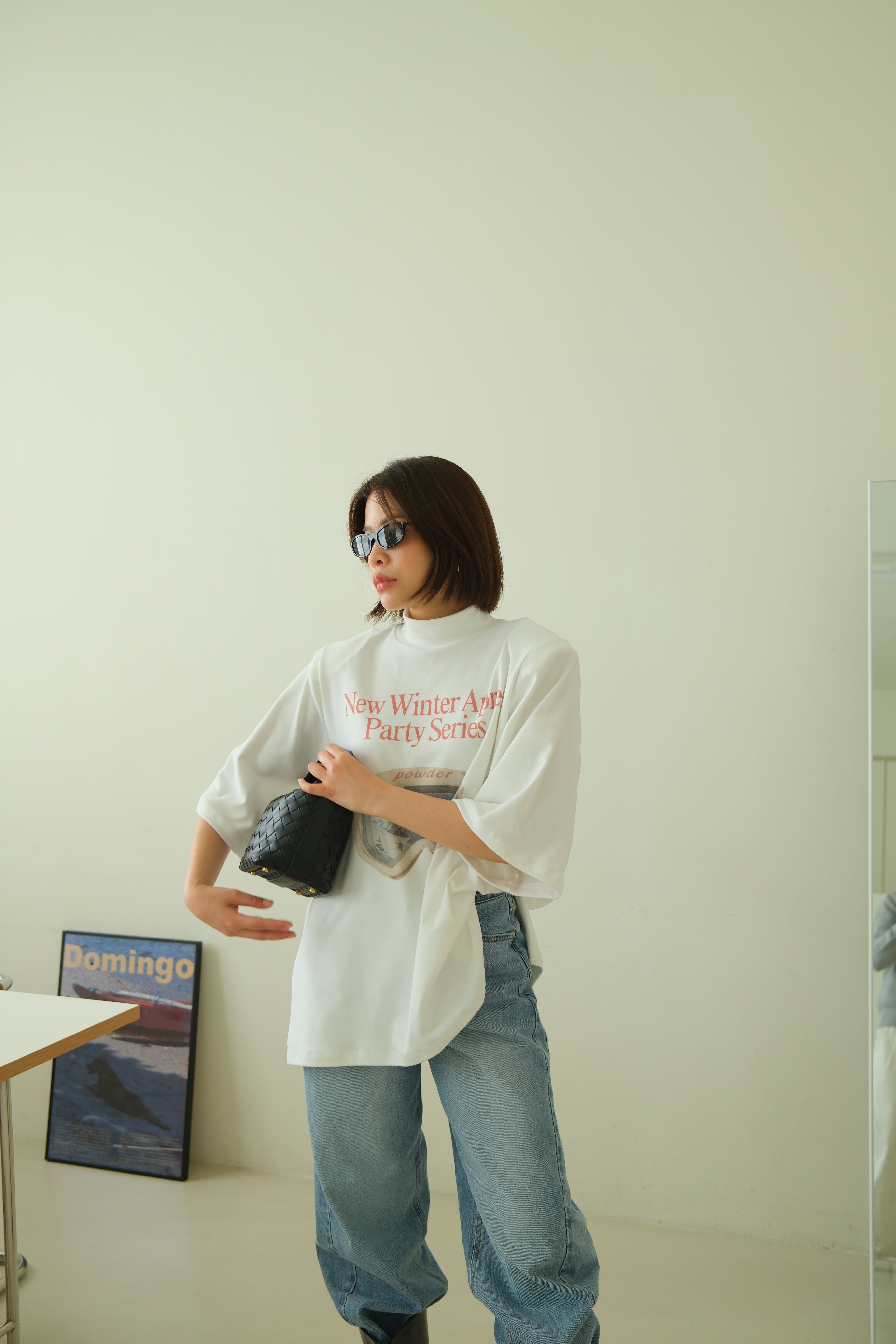 Winter pano highneck soft boxy tee