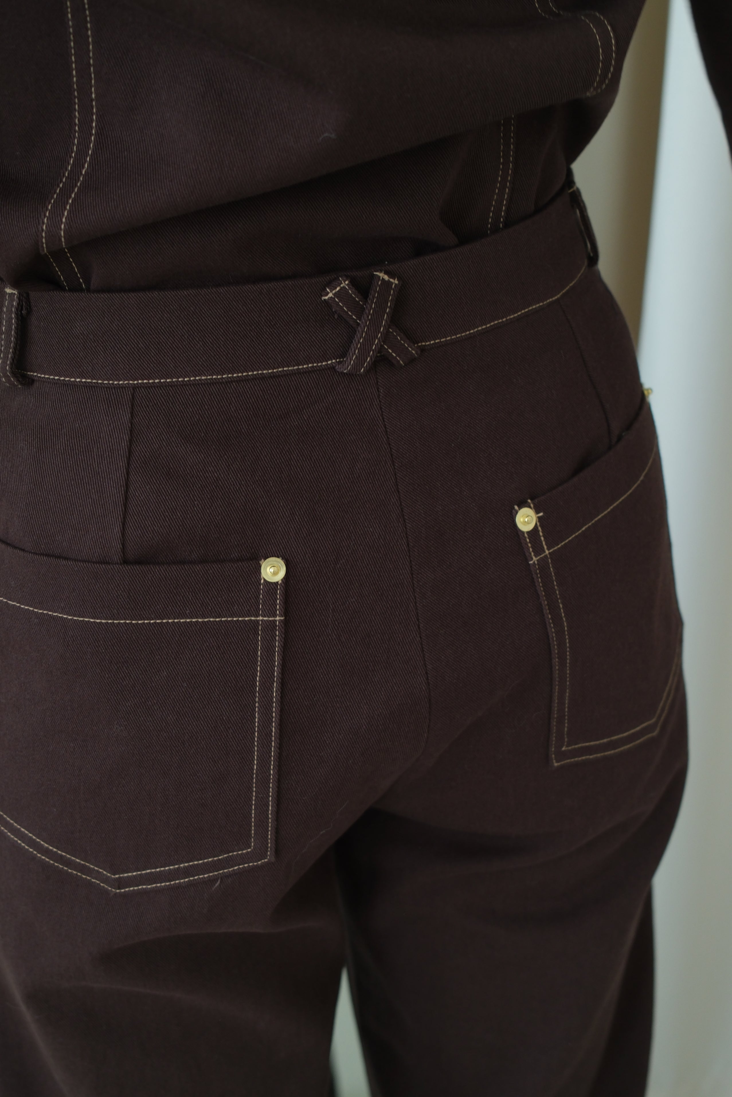 Chino High-Waisted Straight Pants