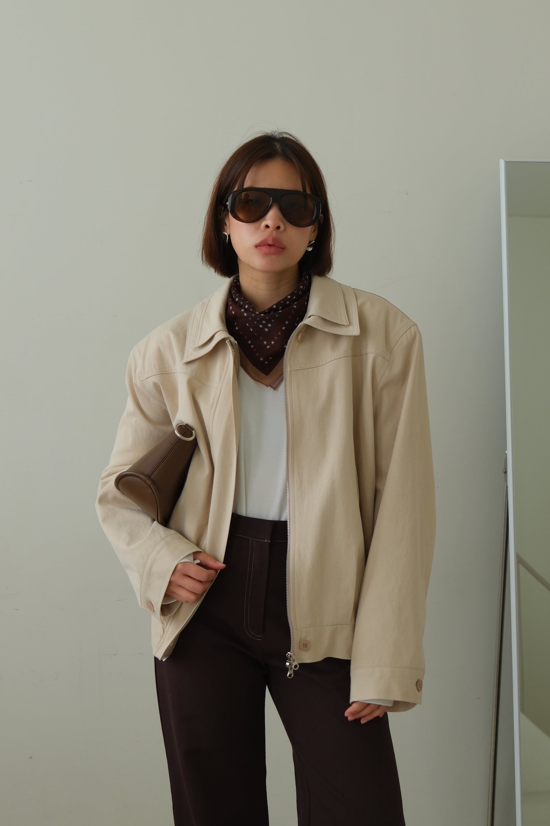 Lindi Double Collar Oversized Bomber