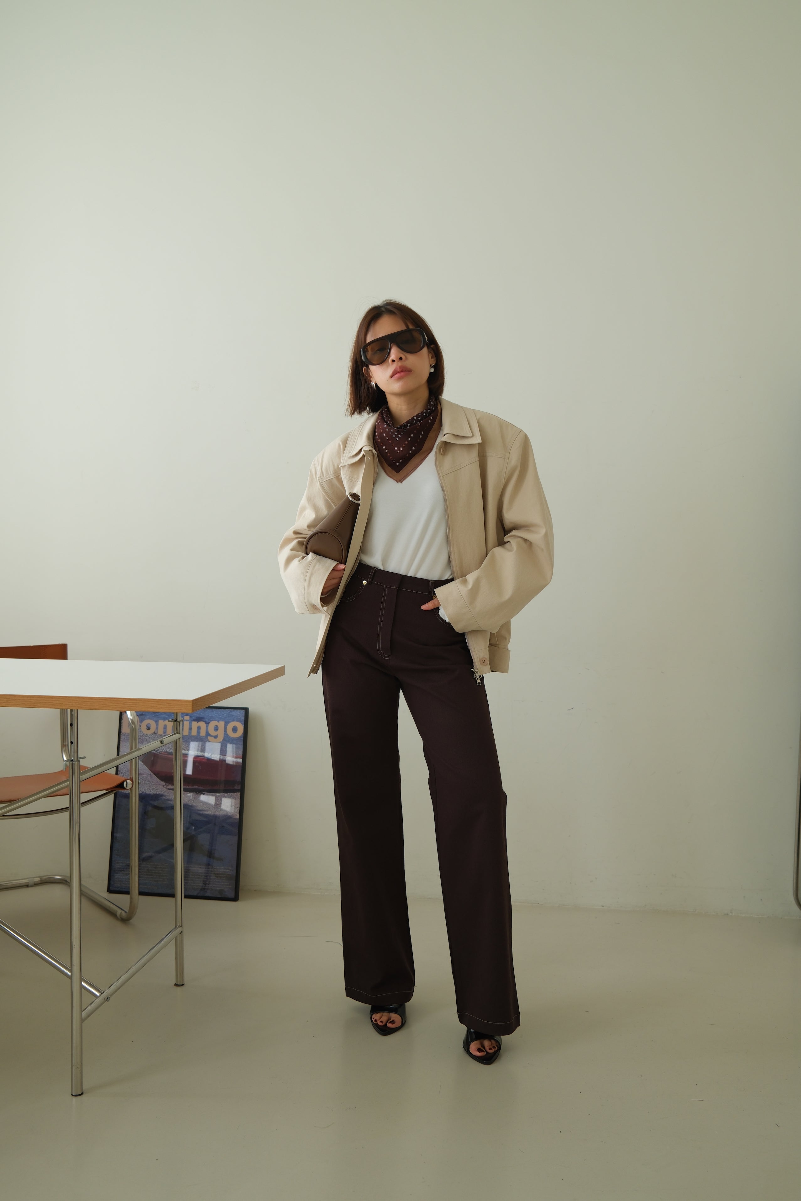 Lindi Double Collar Oversized Bomber