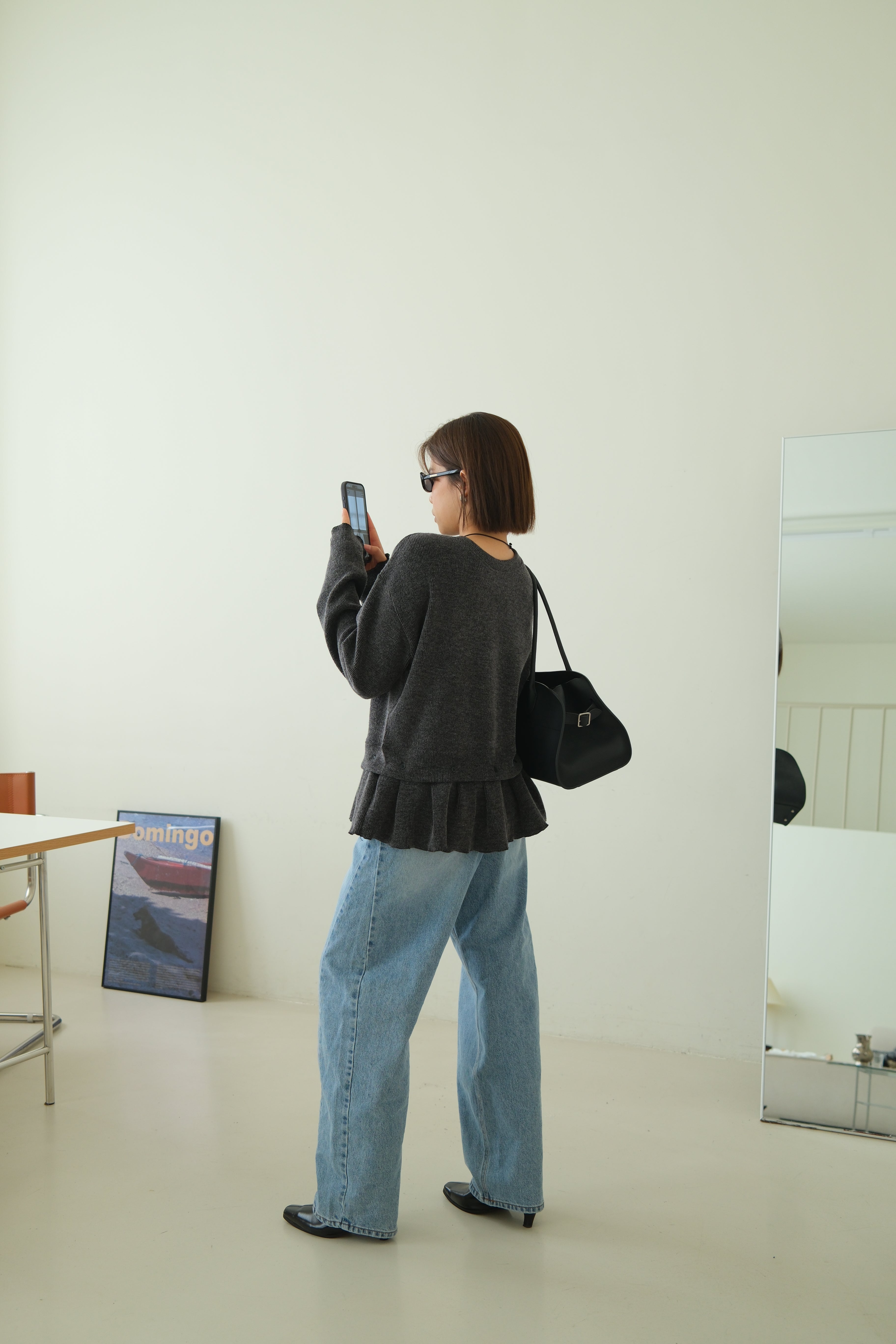 Skies high-rise curved jeans