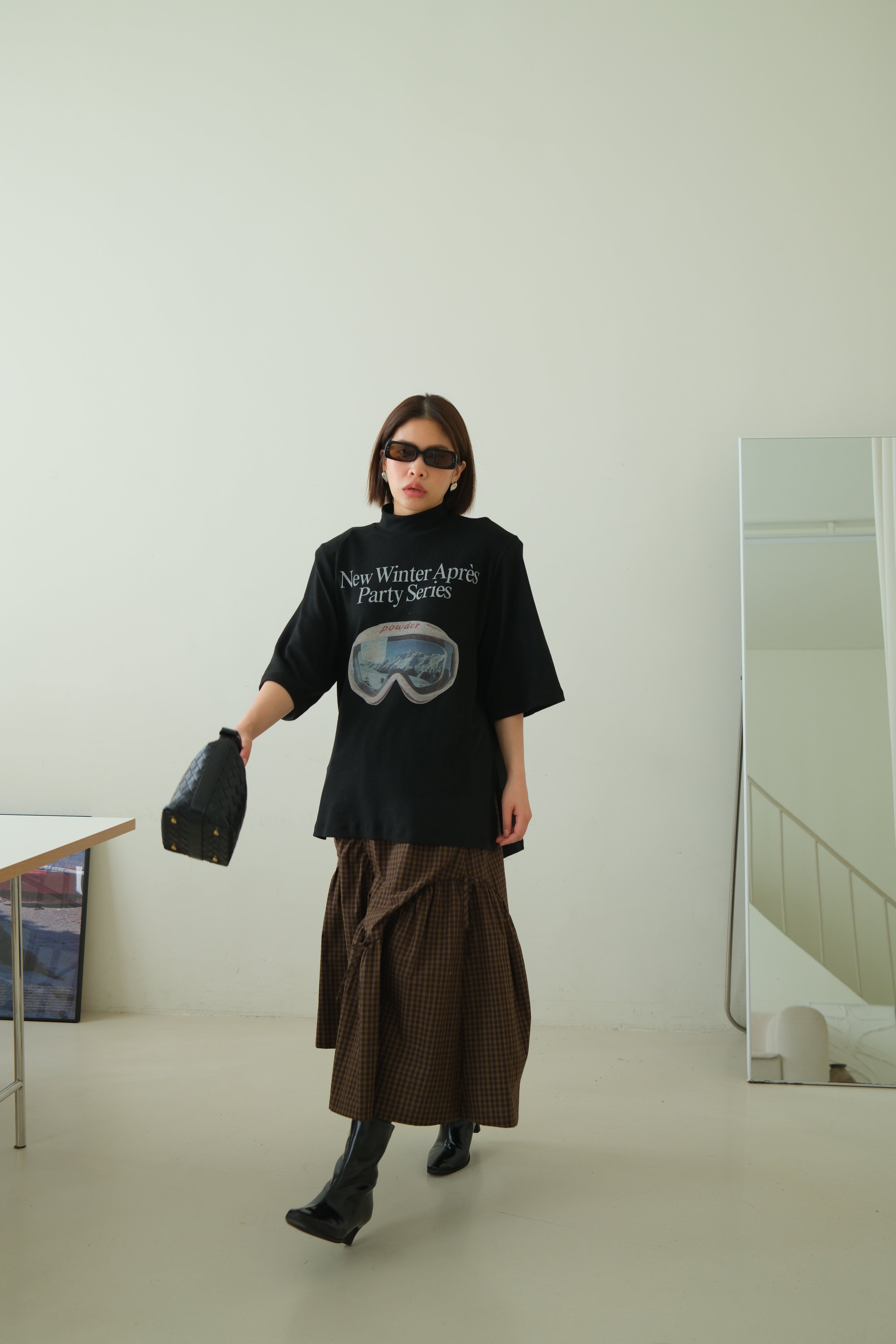 Winter pano highneck soft boxy tee