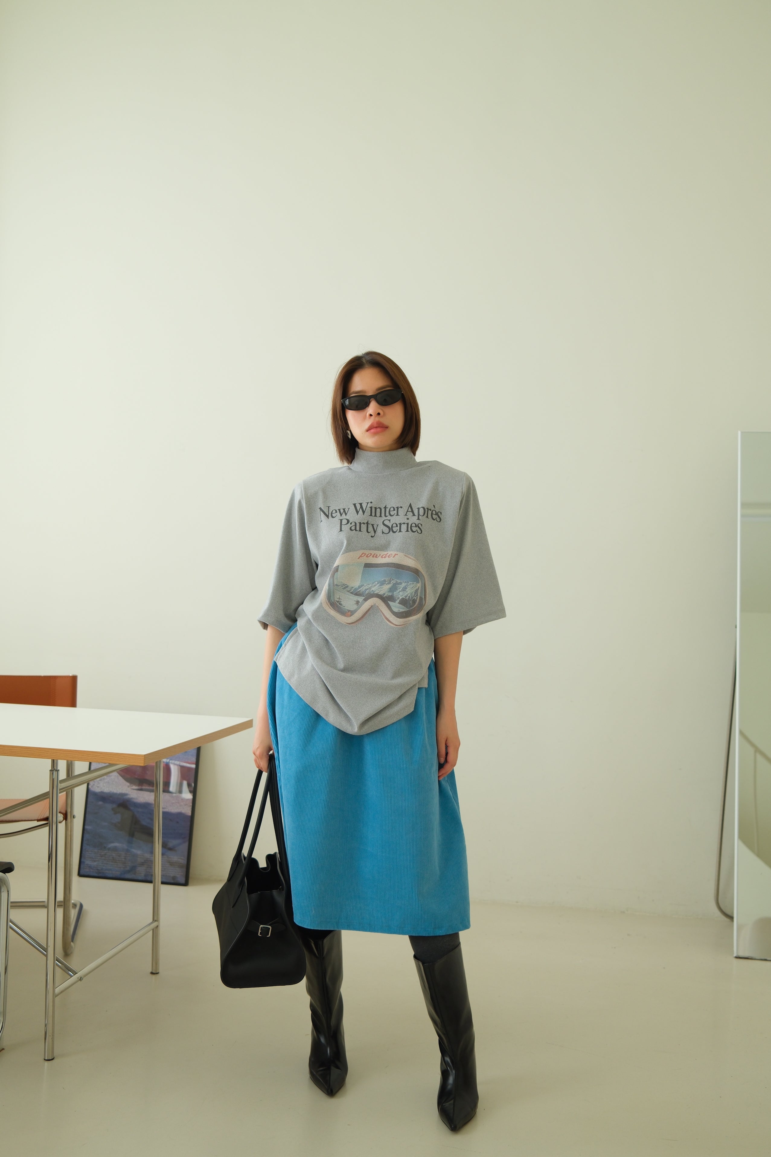 Winter pano highneck soft boxy tee