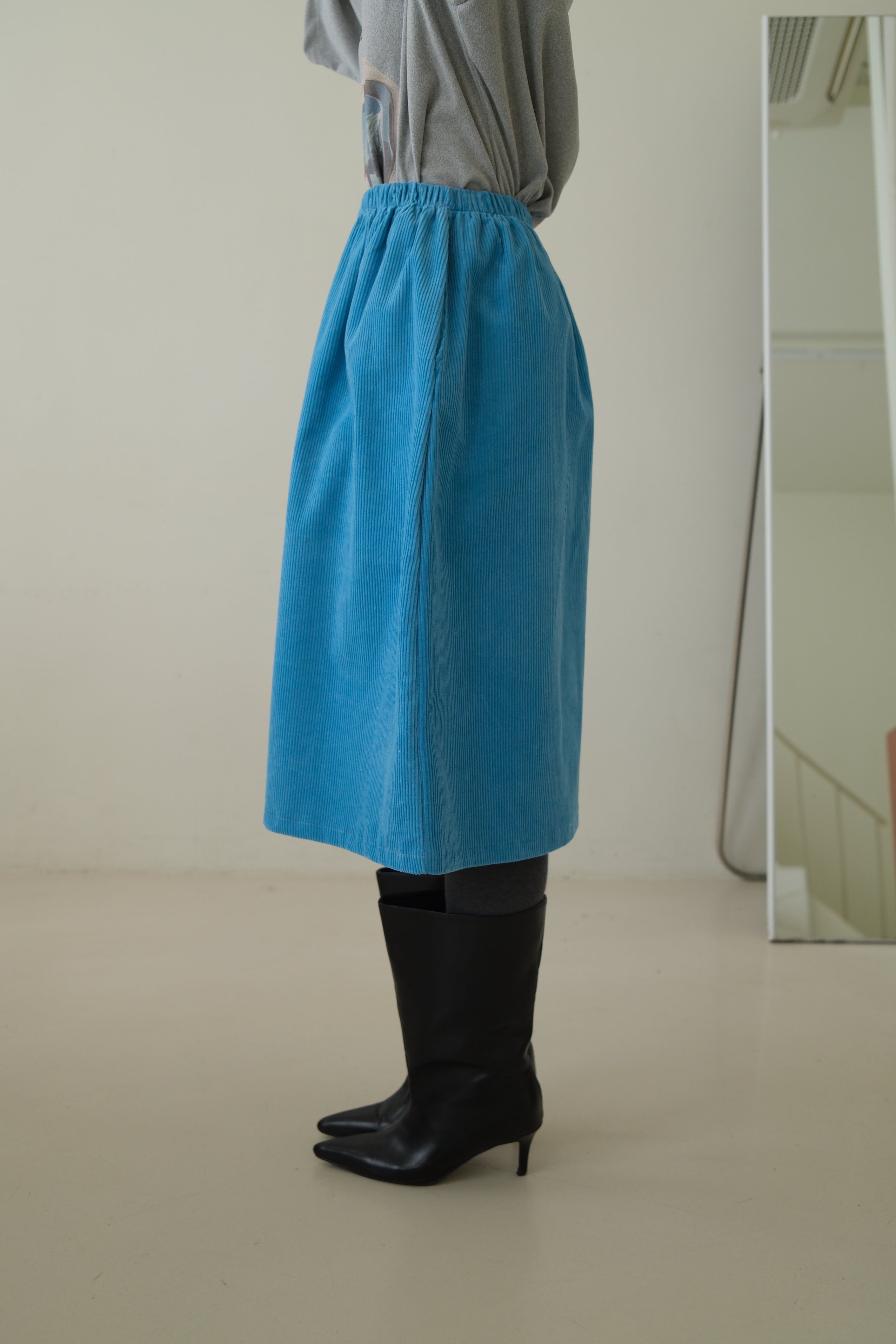 Mu corduroy midi skirt