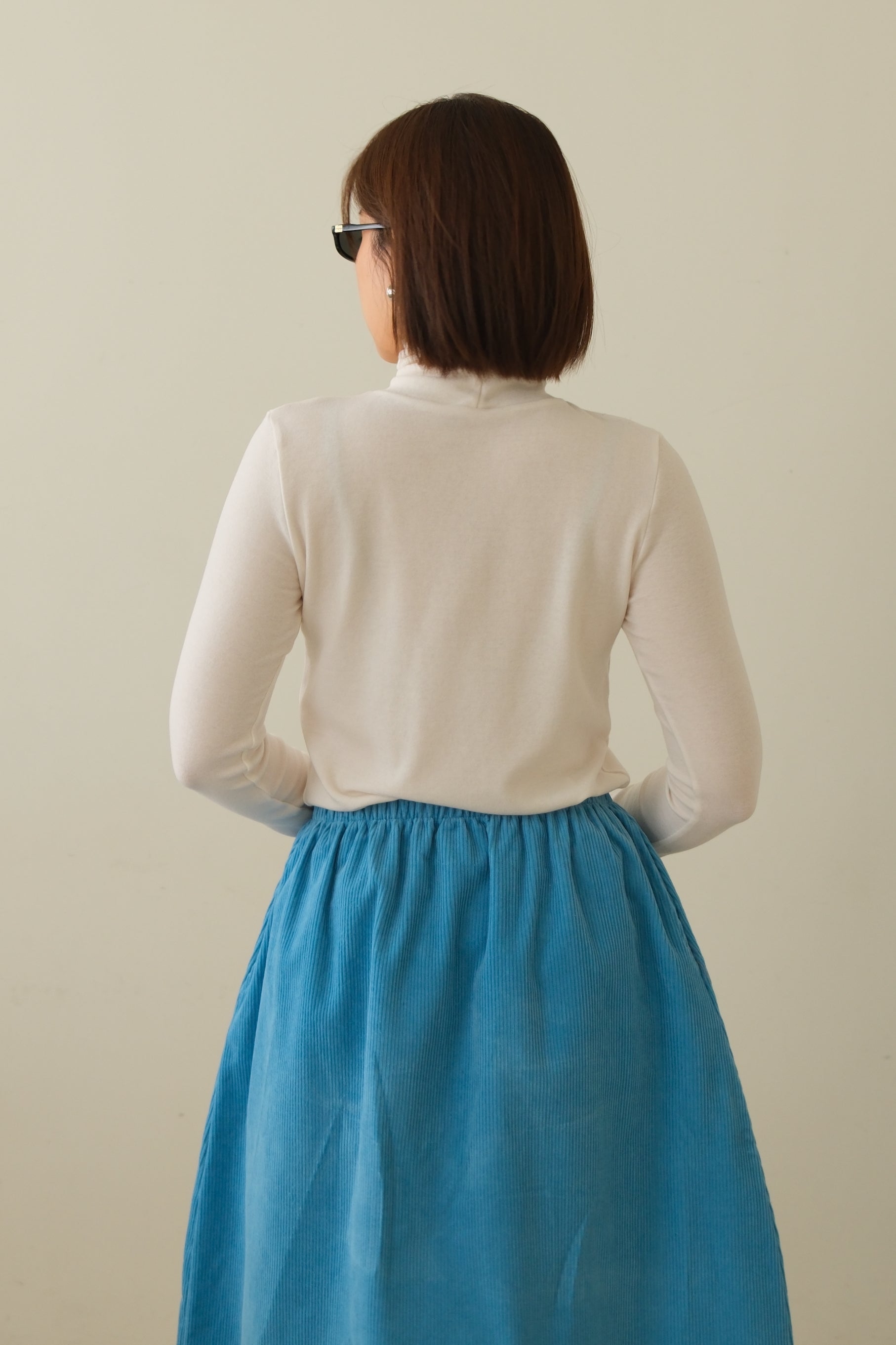 soft wool turtleneck long-sleeve top