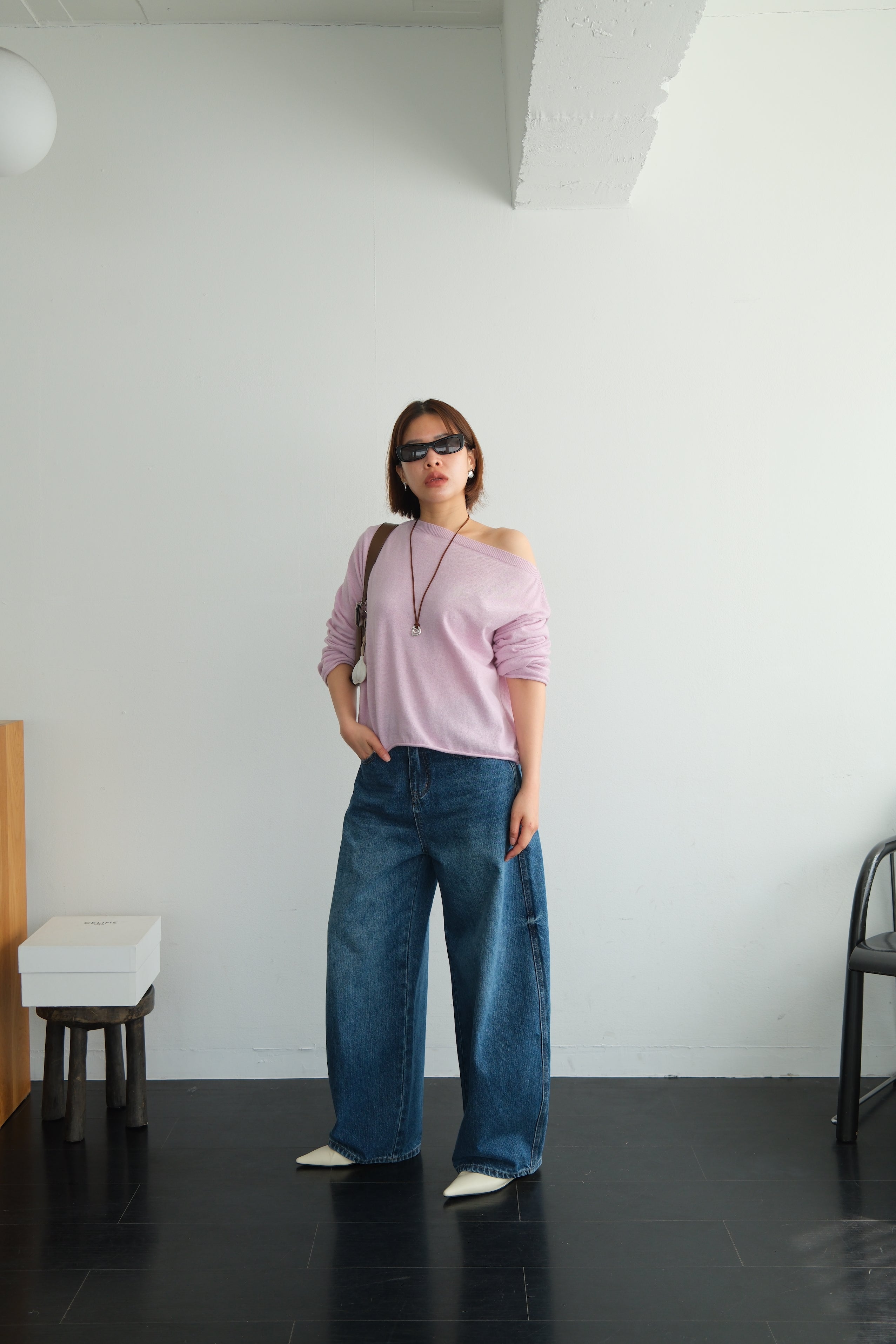 Elia Boat Neck Knit Crop Top