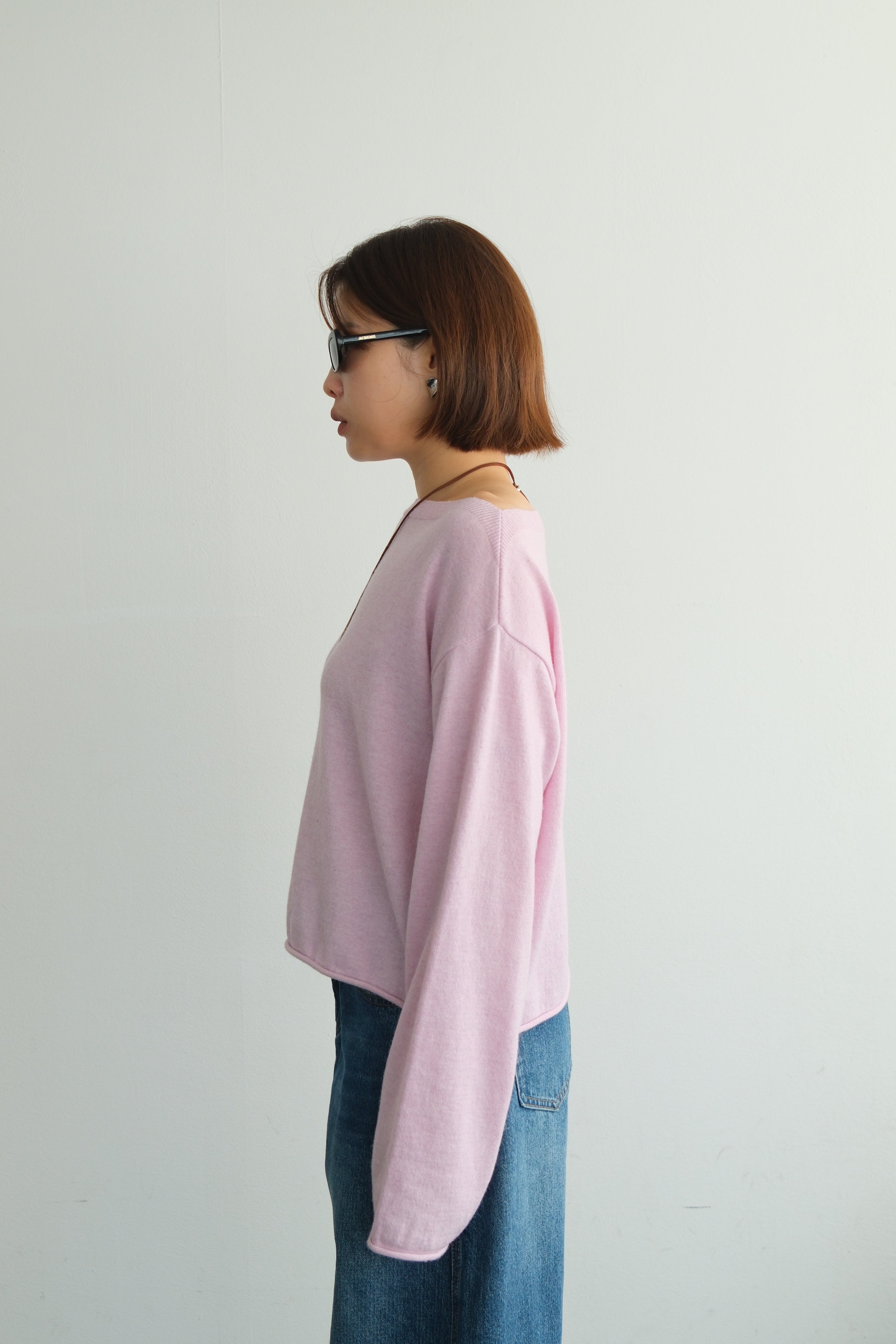 Elia Boat Neck Knit Crop Top