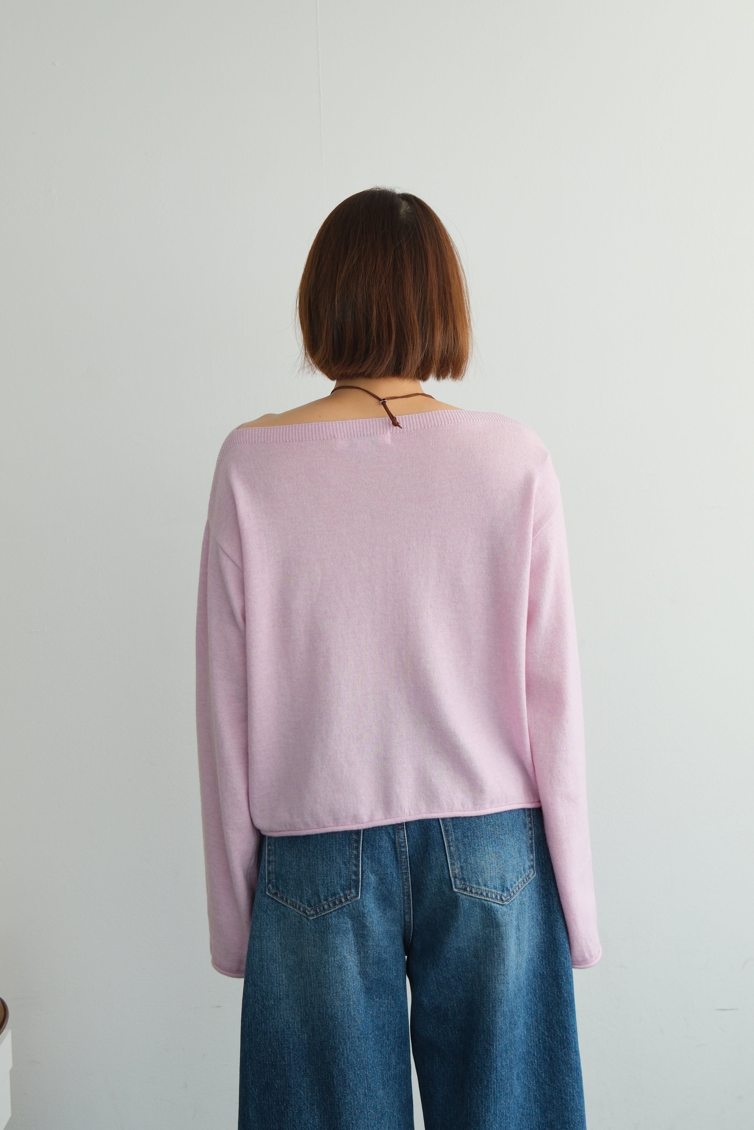 Elia Boat Neck Knit Crop Top