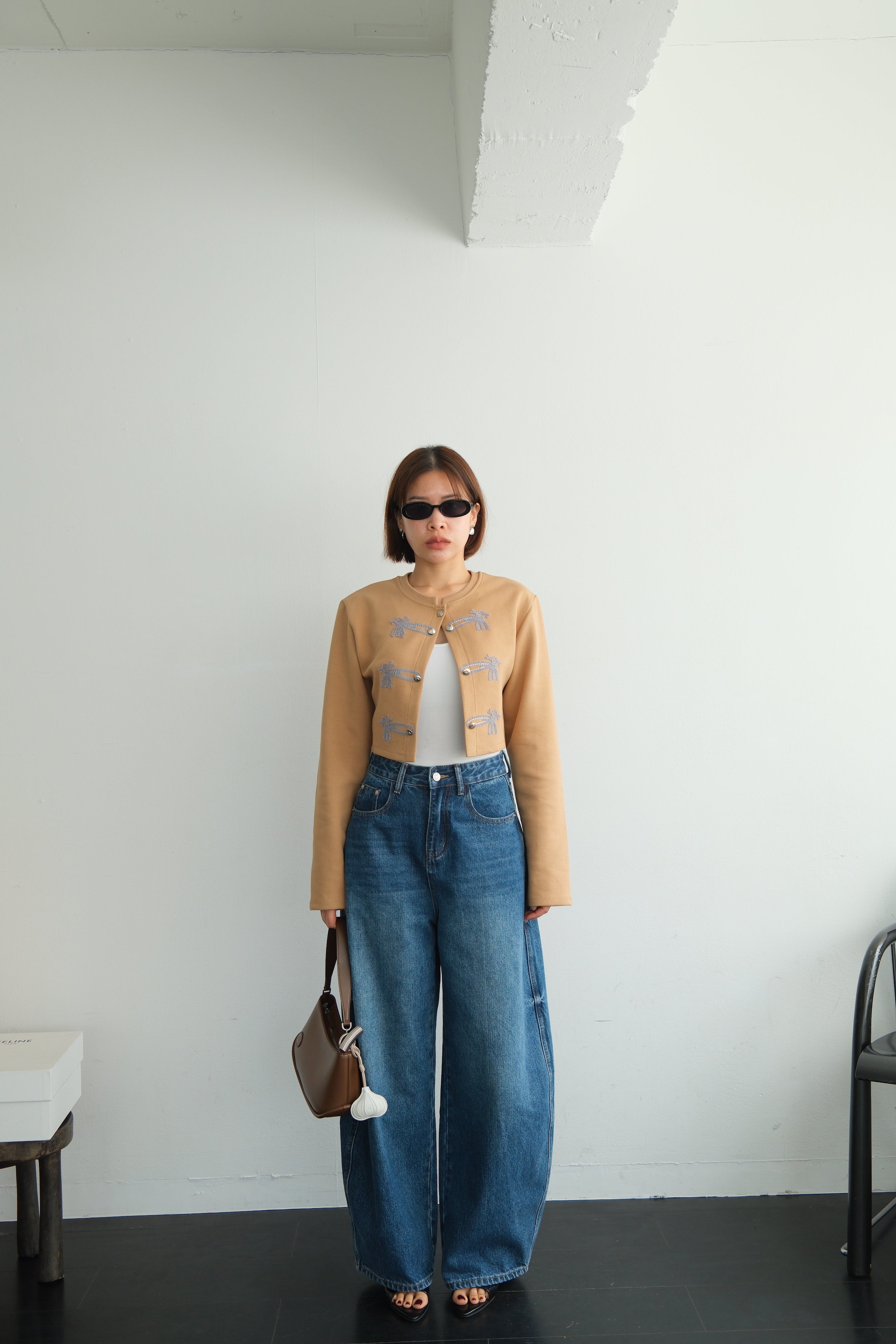 Chinese Knot Cropped Cardigan