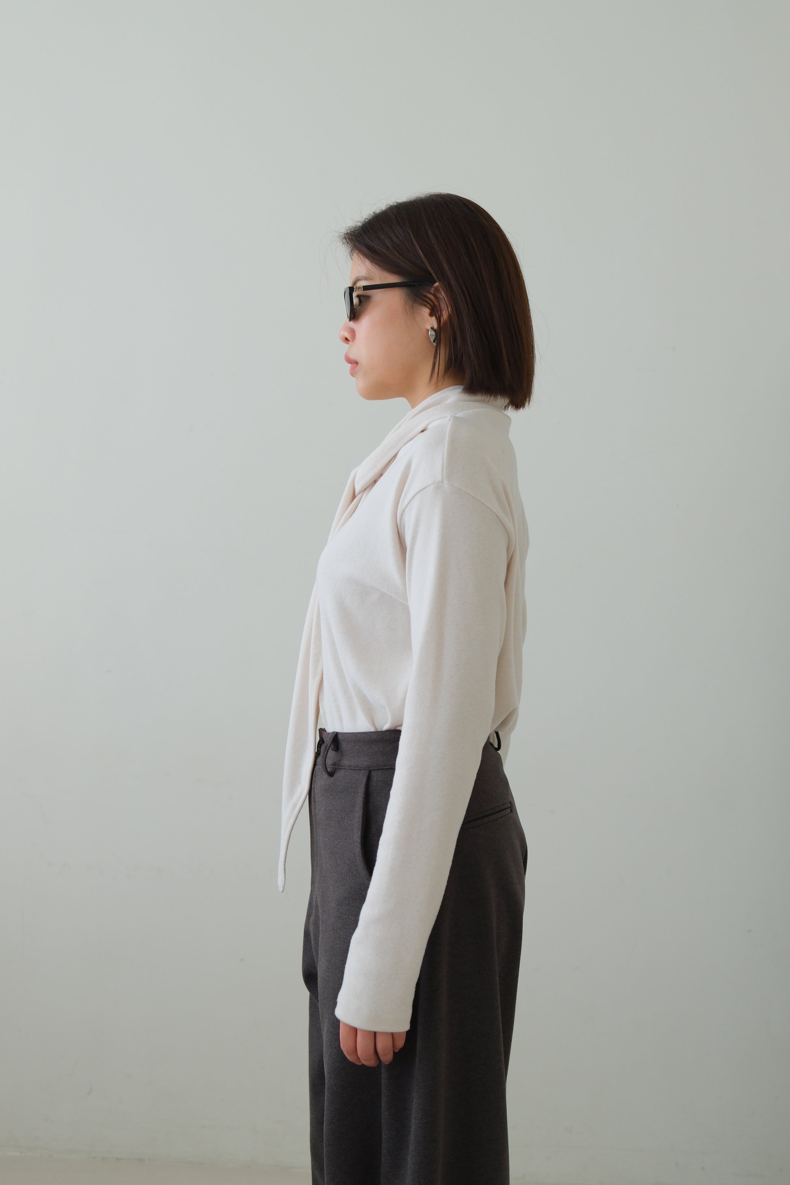 Barney scarf collar longsleeve tee