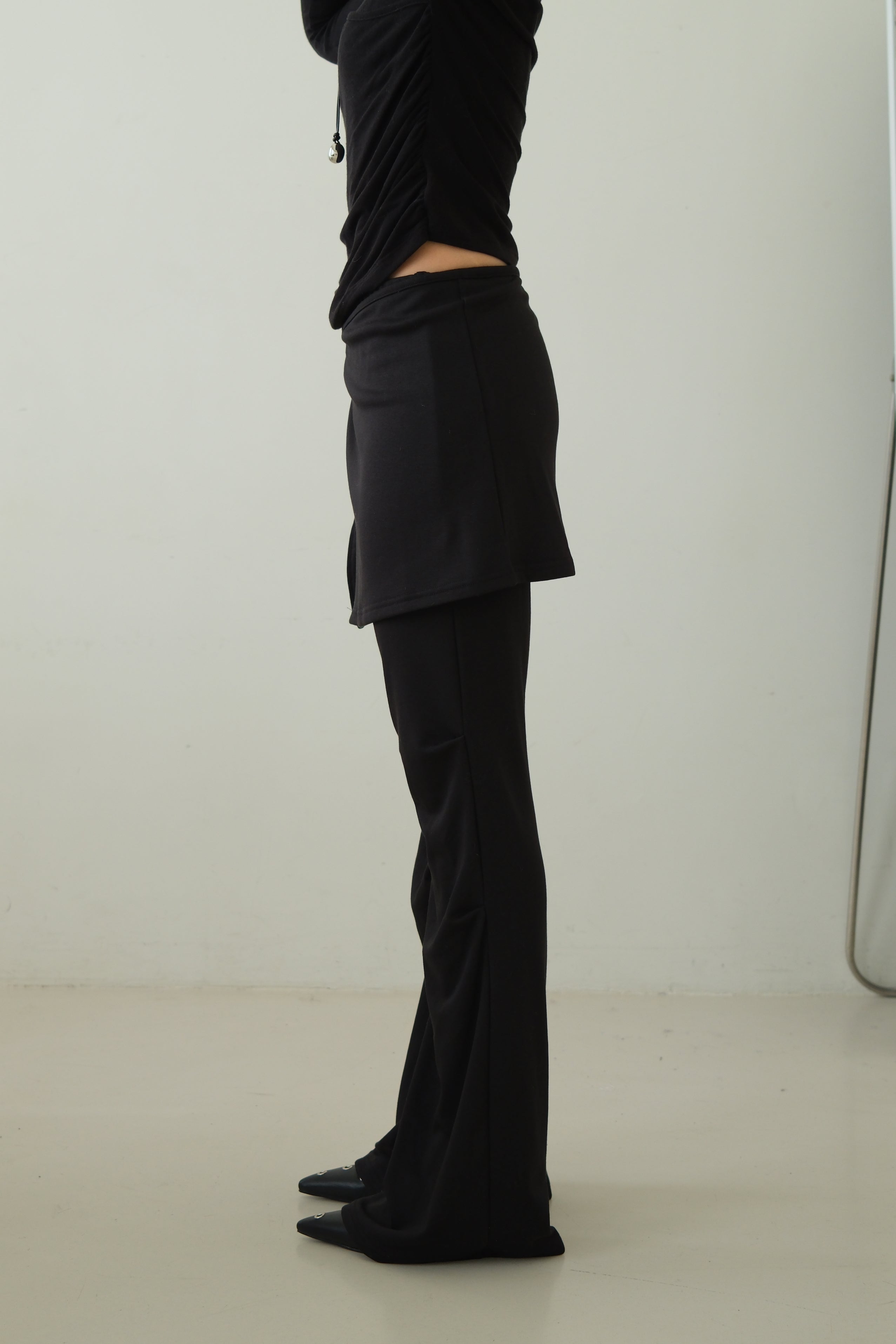 Moka flare pants (wrap skirt set)