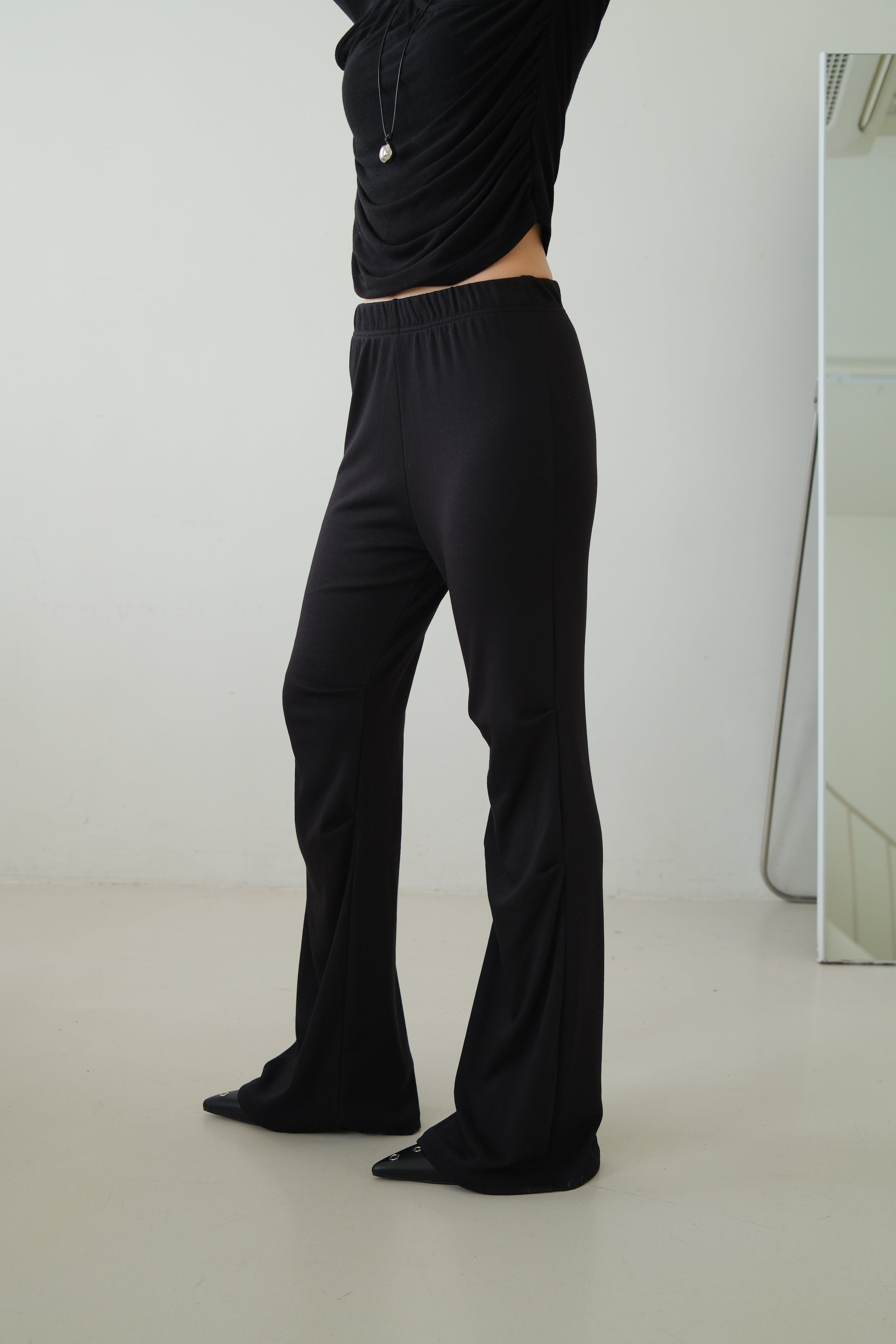 Moka flare pants (wrap skirt set)
