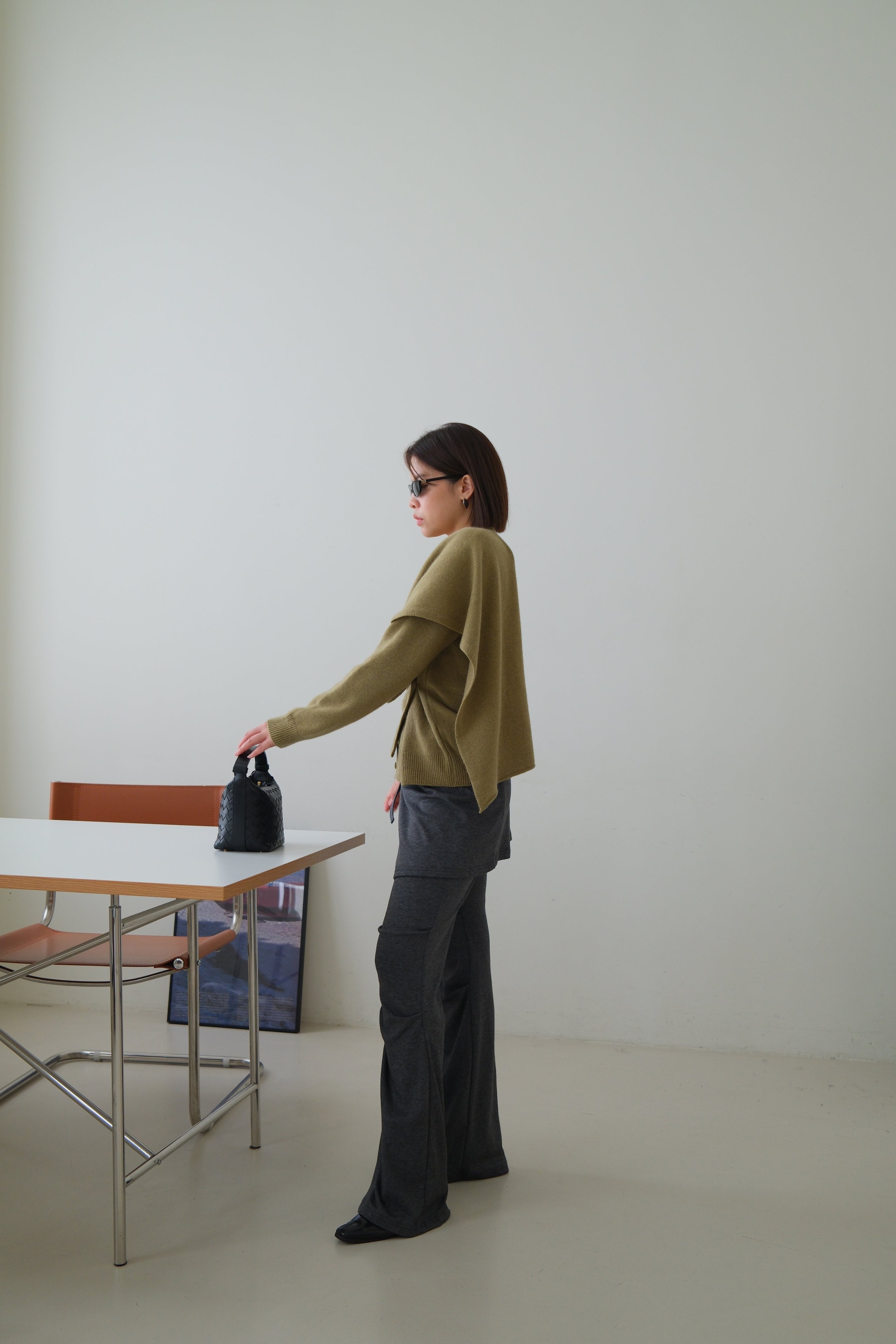 Moka flare pants (wrap skirt set)