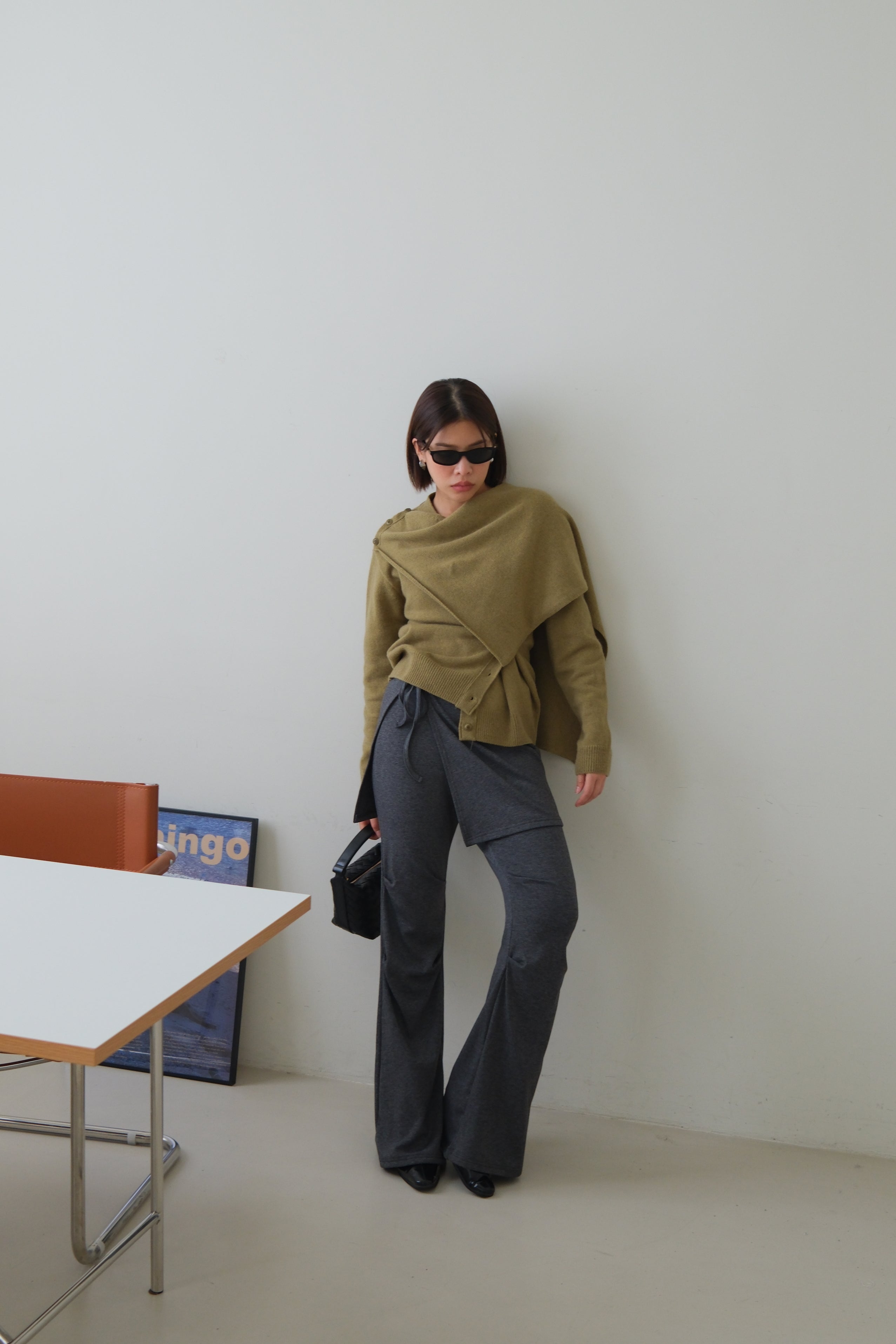 Moka flare pants (wrap skirt set)