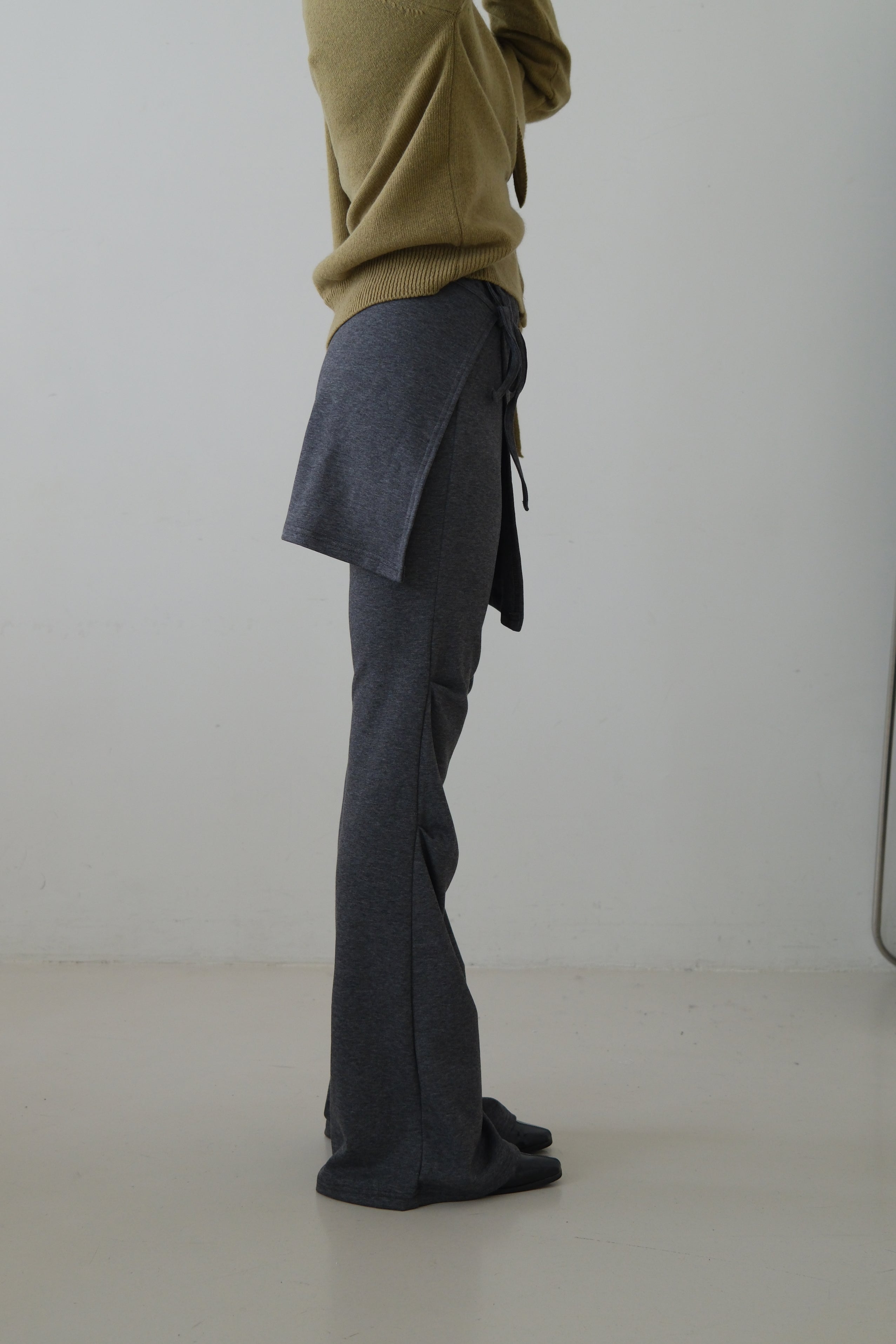 Moka flare pants (wrap skirt set)