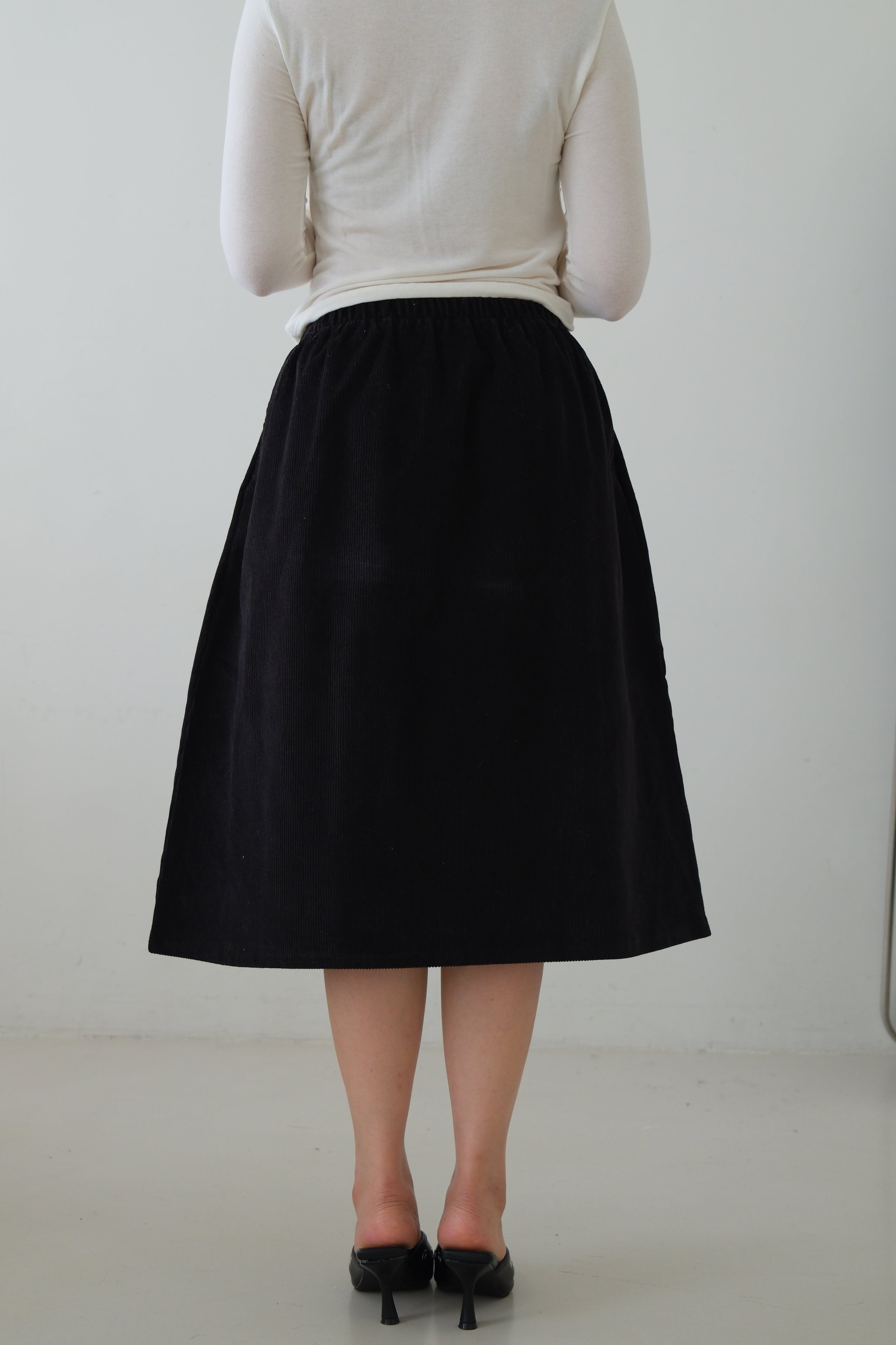 Mu corduroy midi skirt