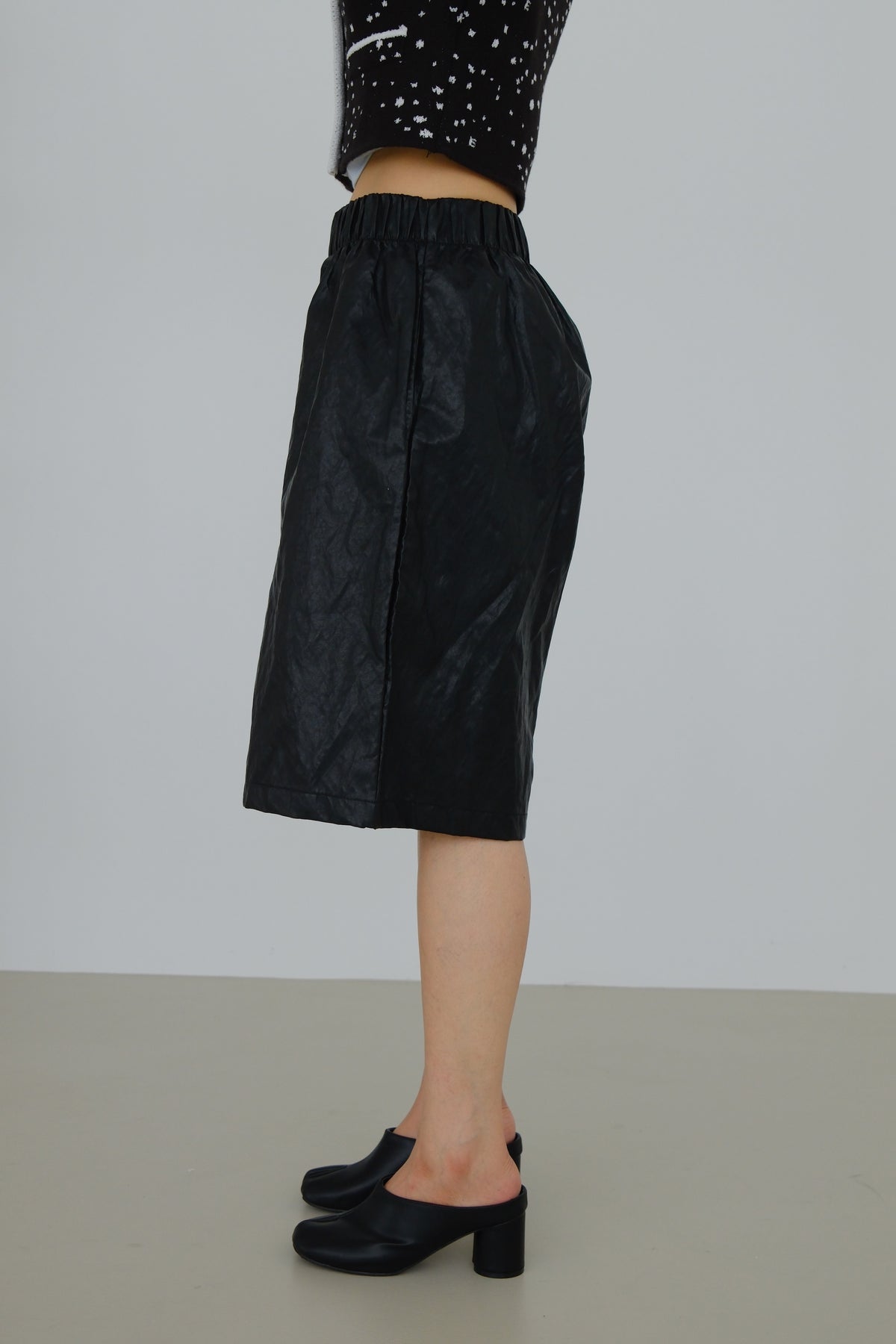 Raven Crinkled Faux Leather Shorts