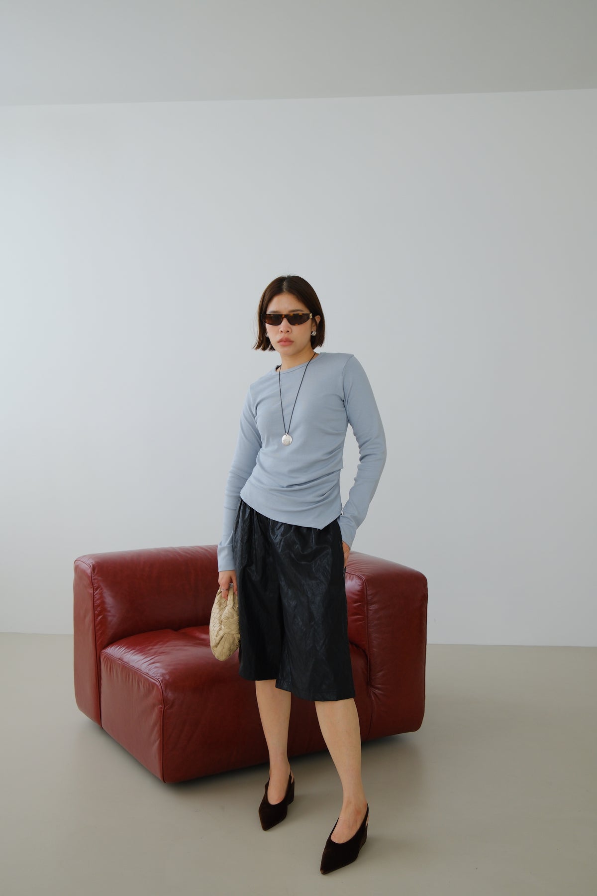 Drape Side Long Sleeve Tee