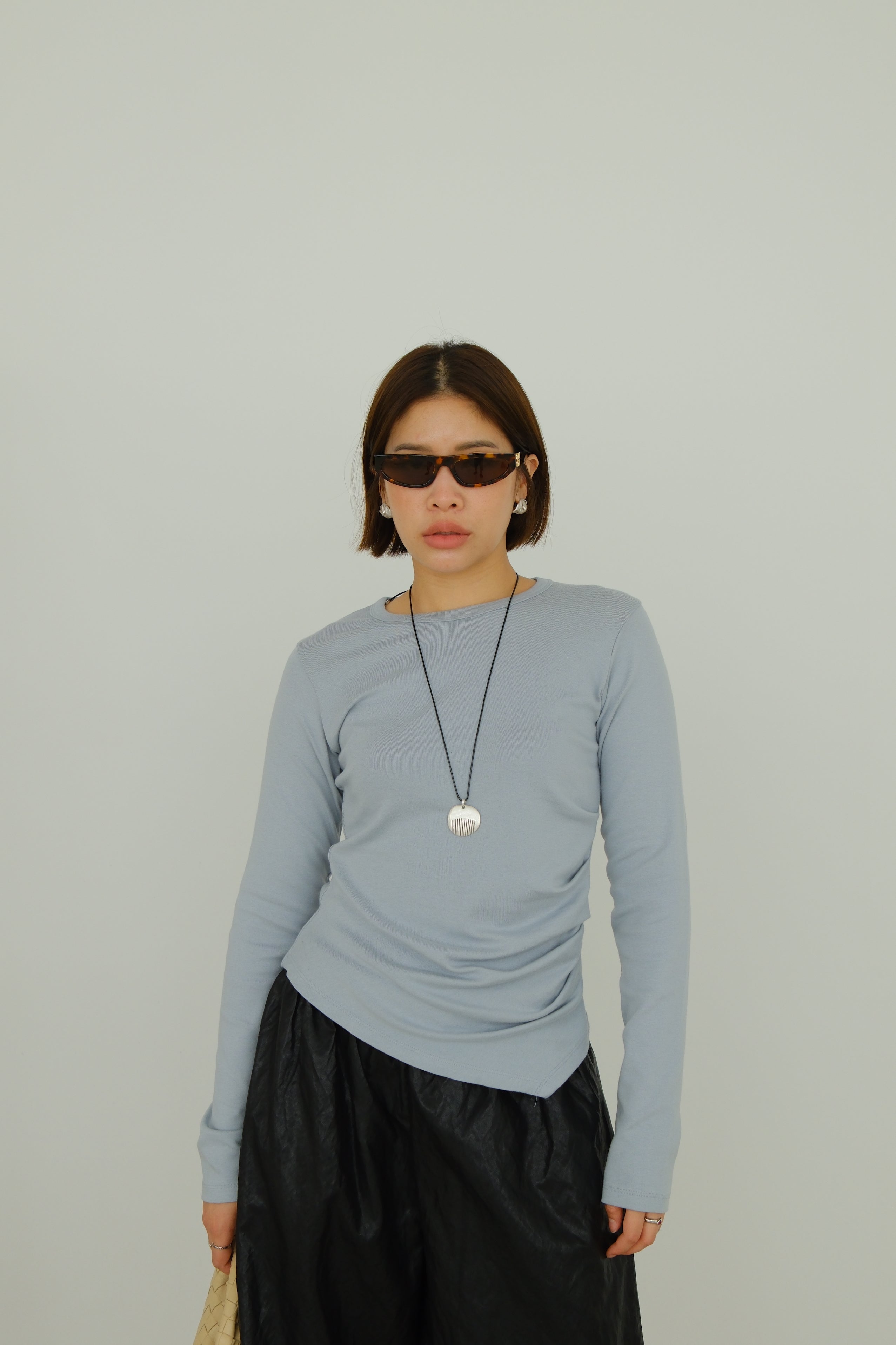 Drape Side Long Sleeve Tee