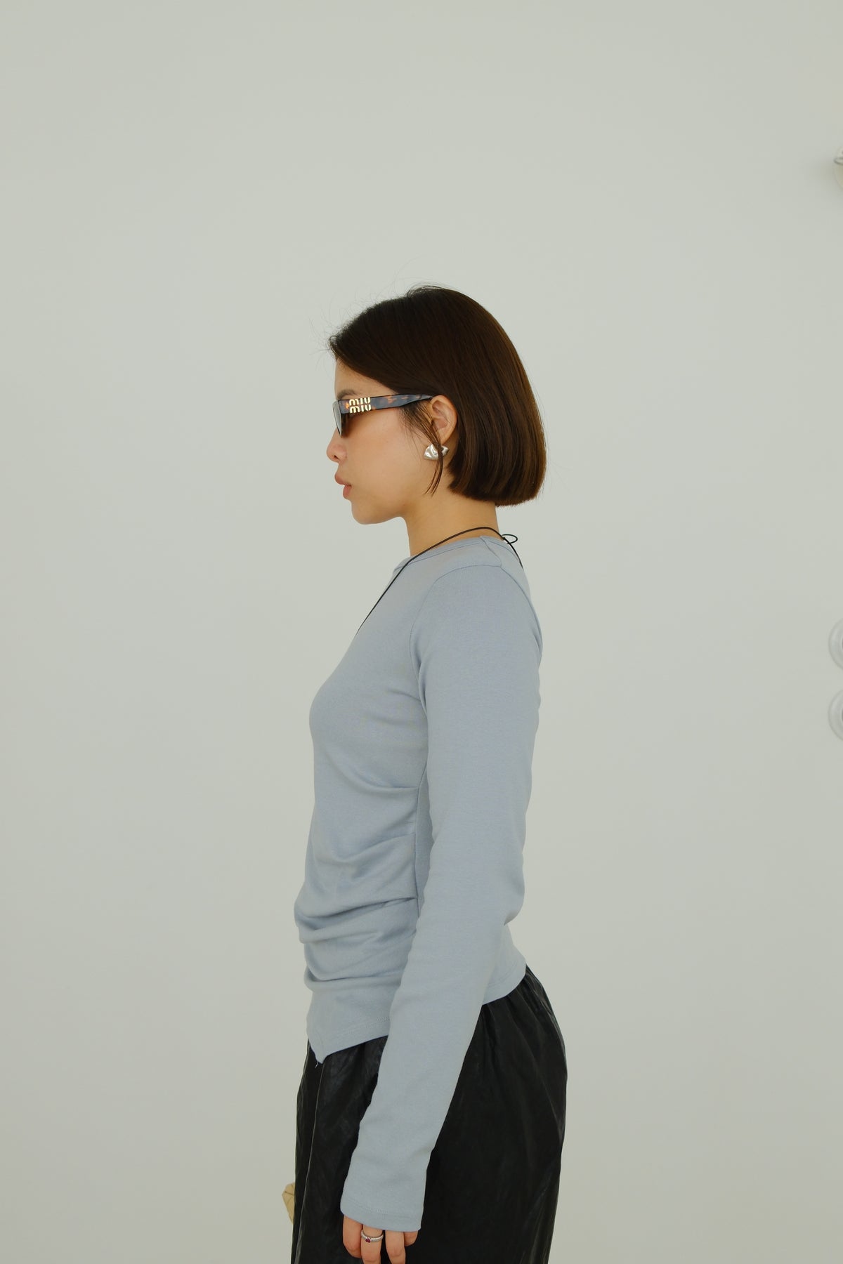 Drape Side Long Sleeve Tee