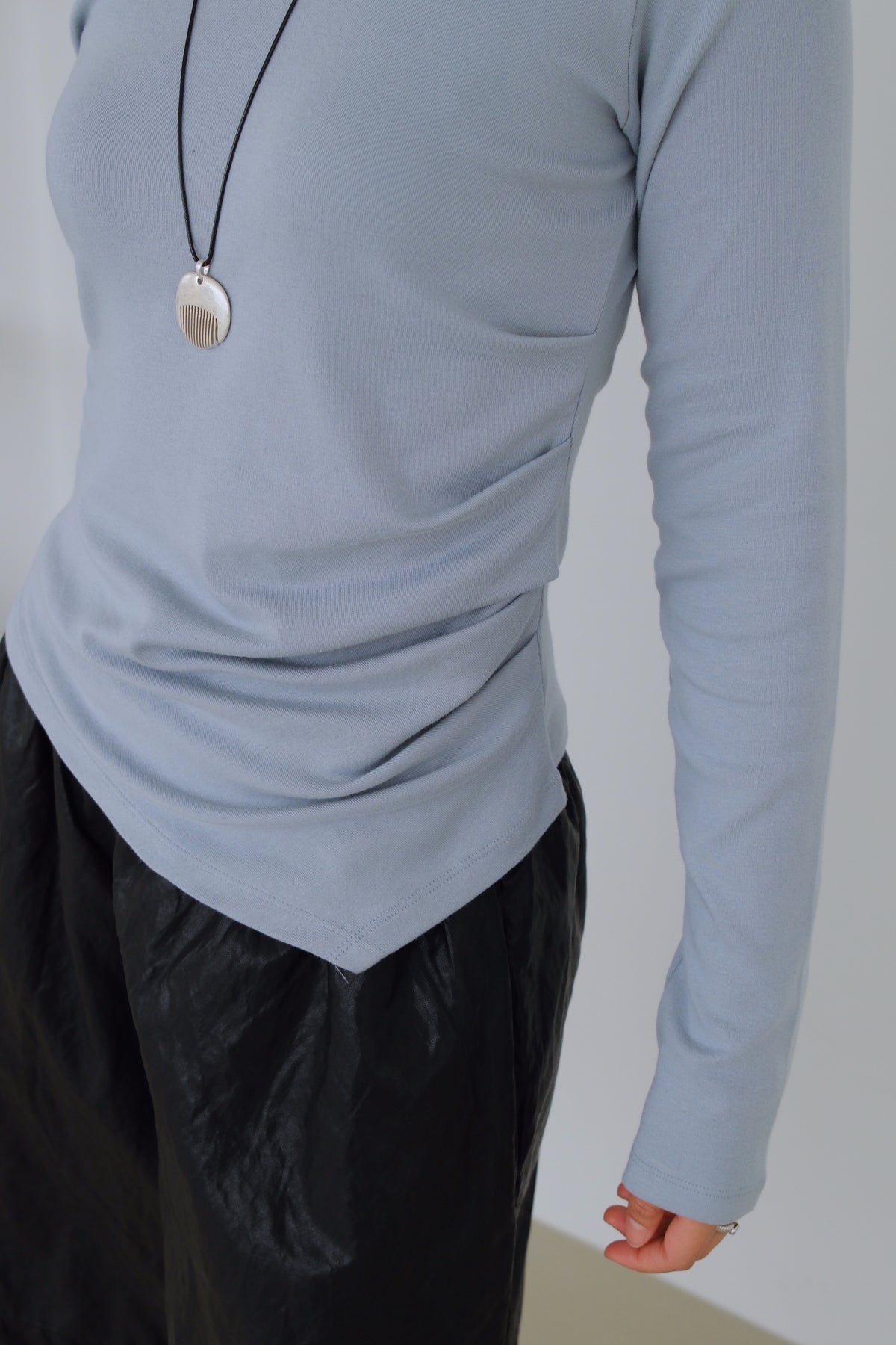 Drape Side Long Sleeve Tee