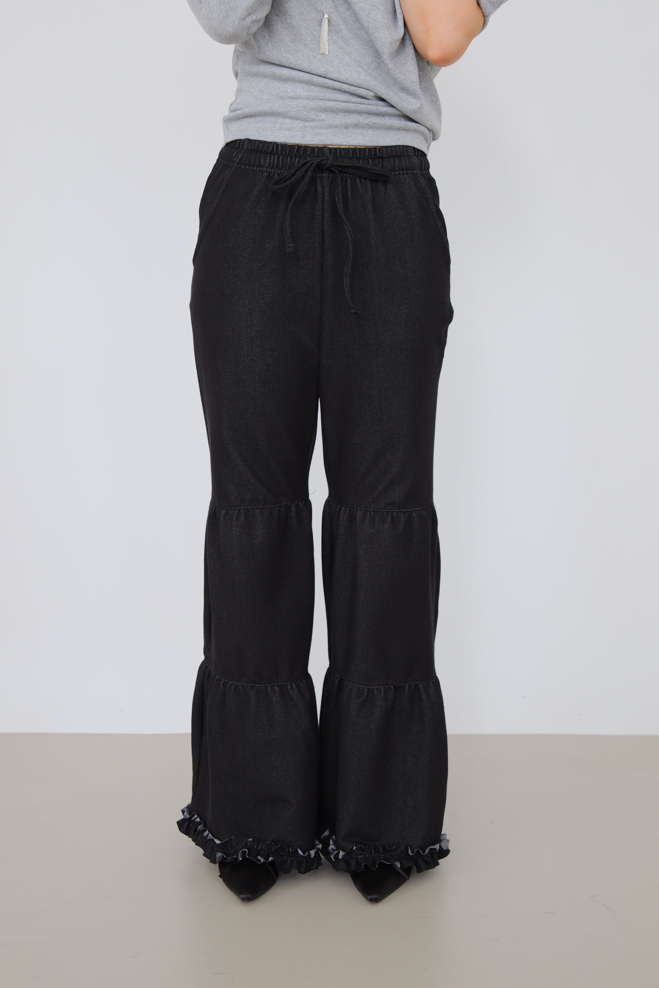 Demi Panel Flare Denim Pants