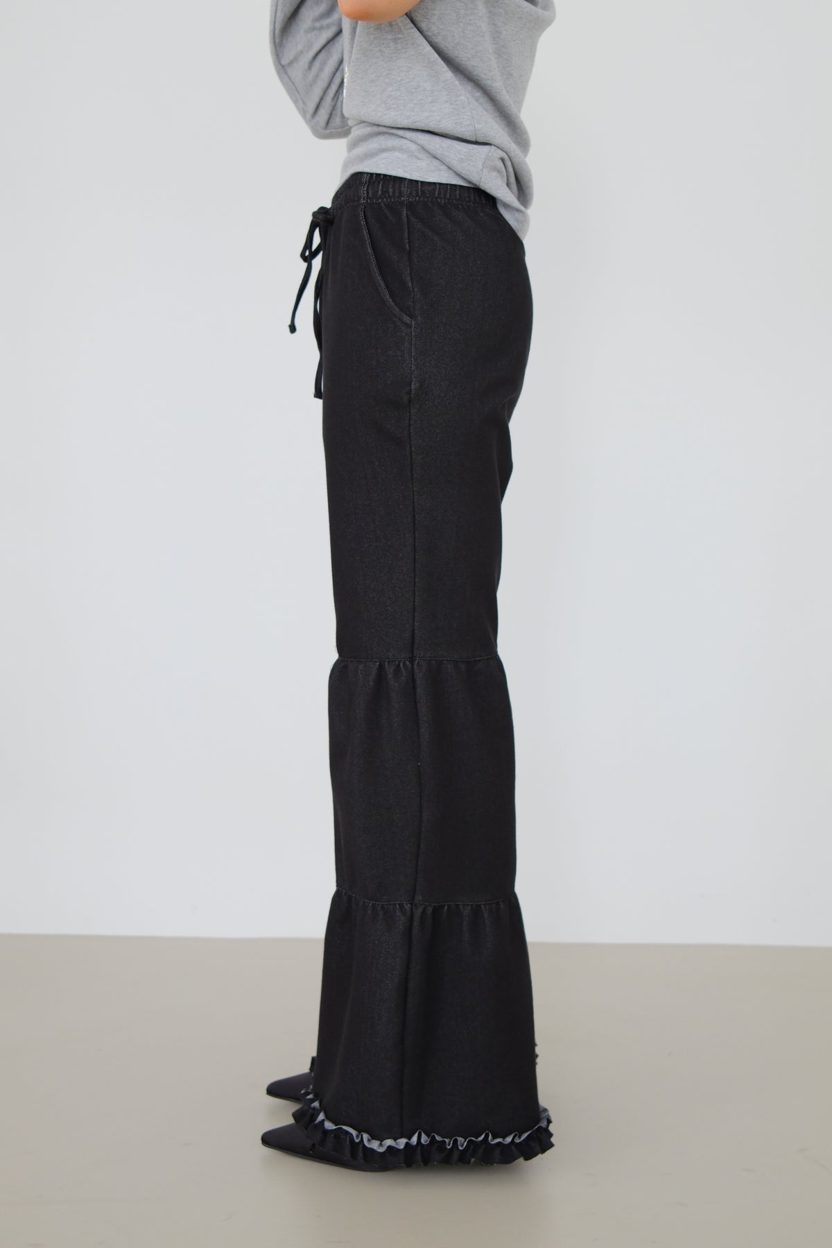 Demi Panel Flare Denim Pants