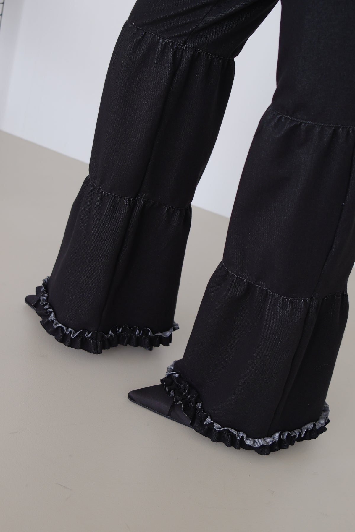 Demi Panel Flare Denim Pants
