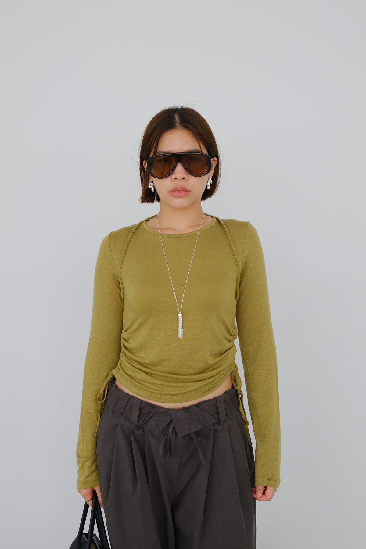 Sola Side Gathered Top