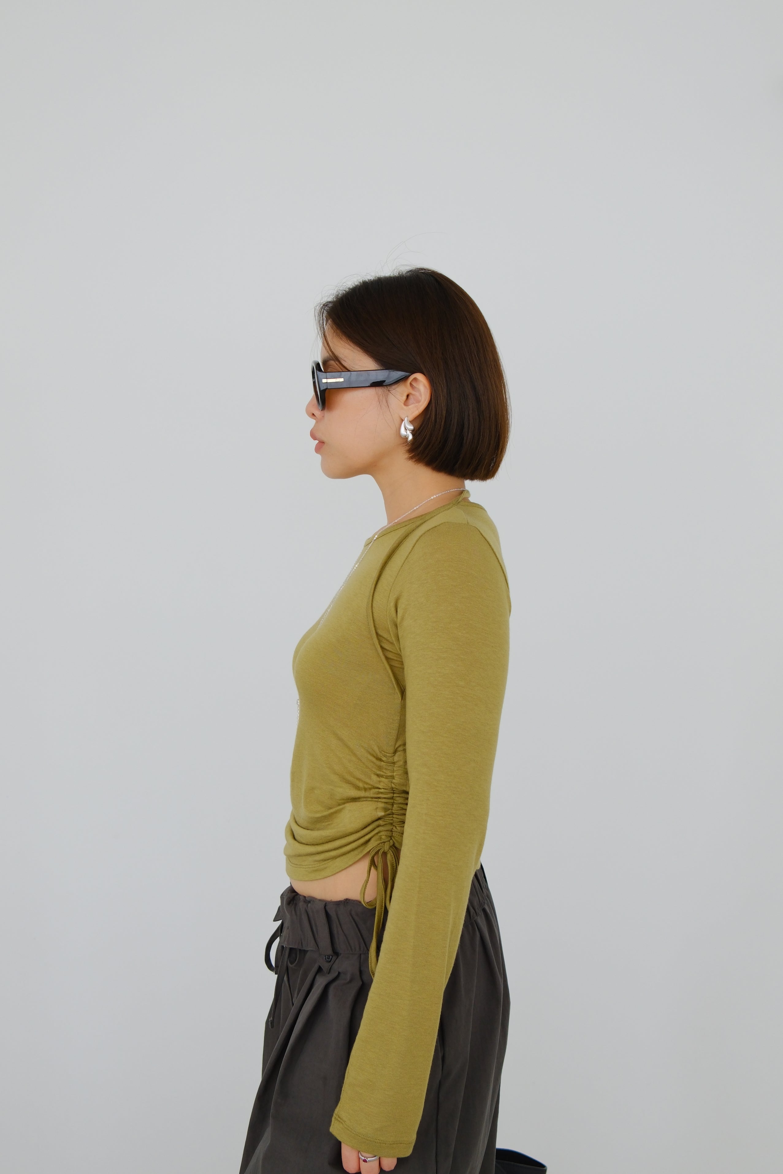 Sola Side Gathered Top