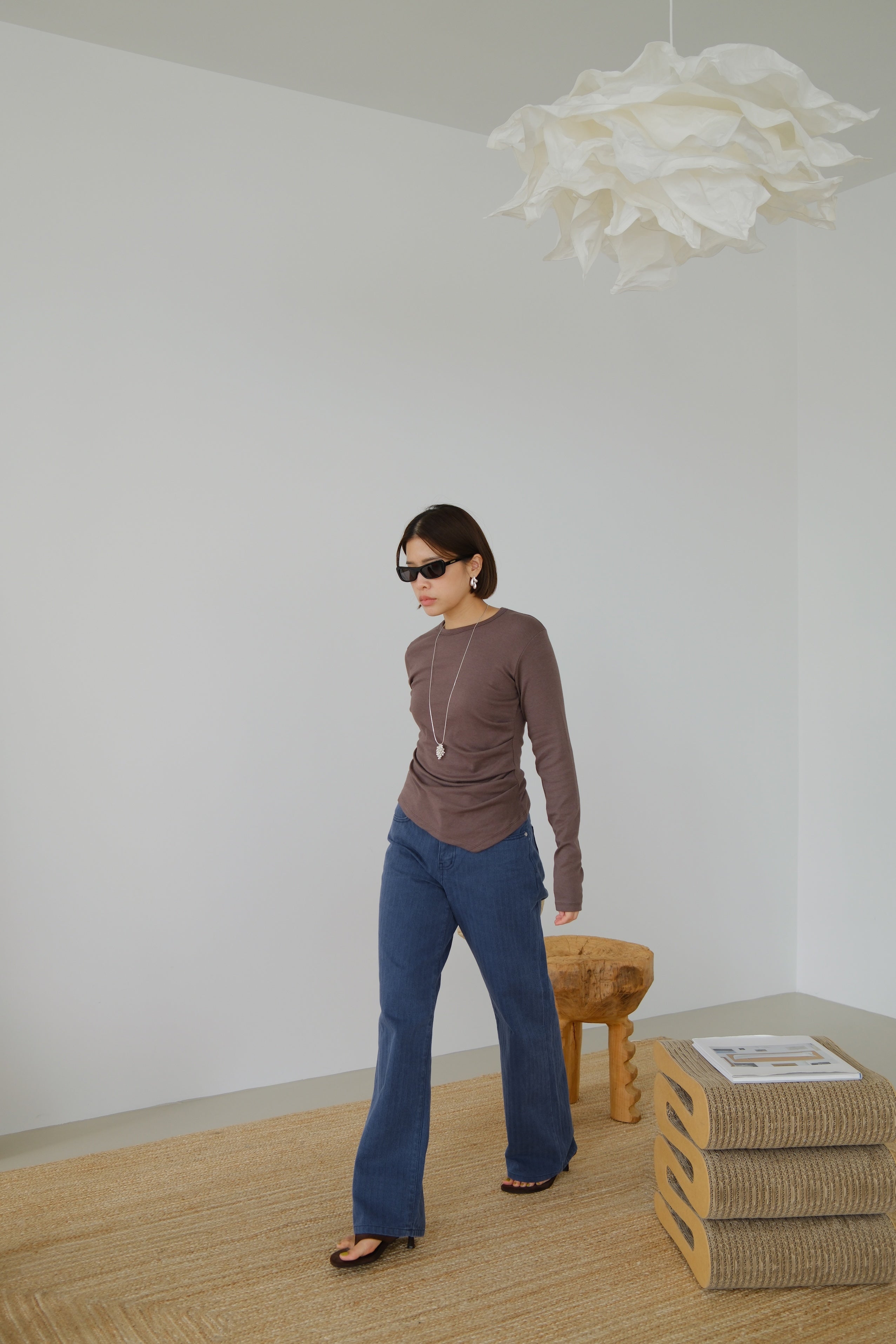 Drape Side Long Sleeve Tee