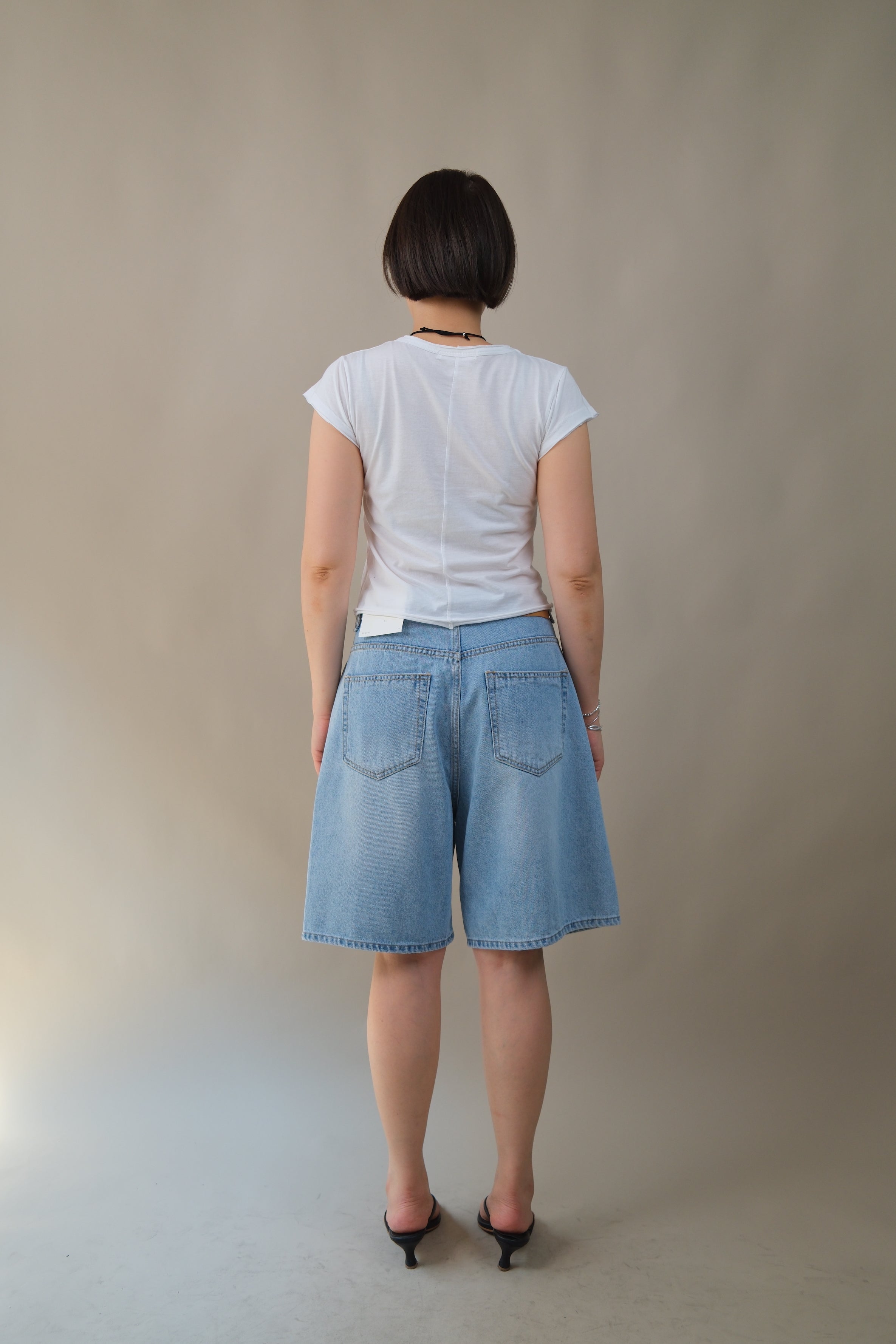 Mika Adjustable Waist Denim Shorts