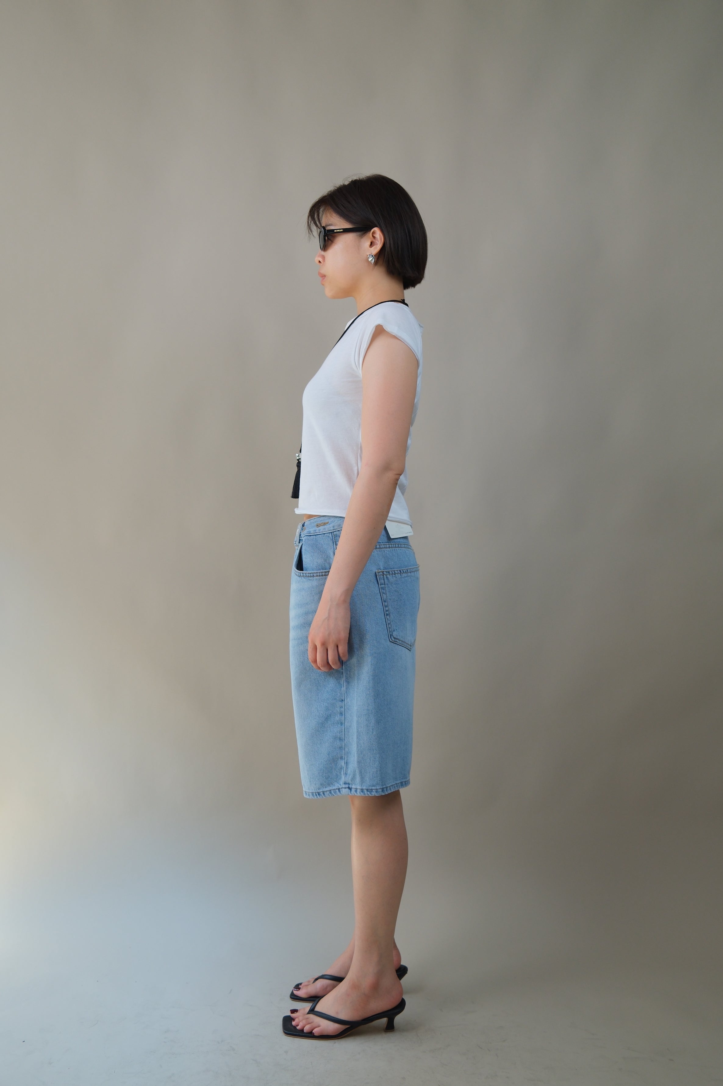 Mika Adjustable Waist Denim Shorts