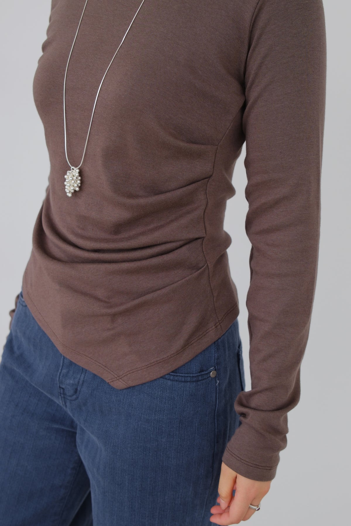 Drape Side Long Sleeve Tee