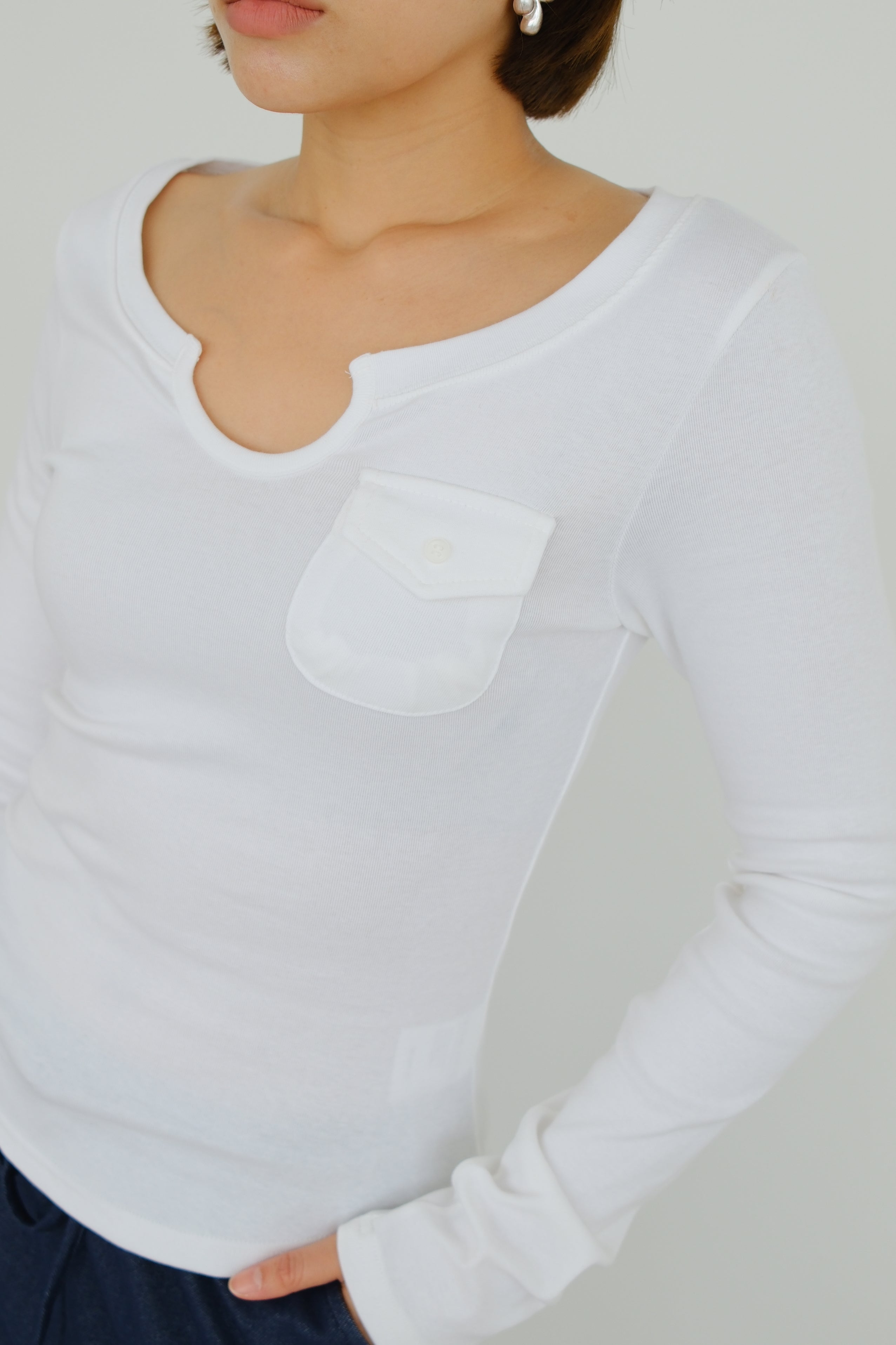 Mia Mini Pocket Long Sleeve Top