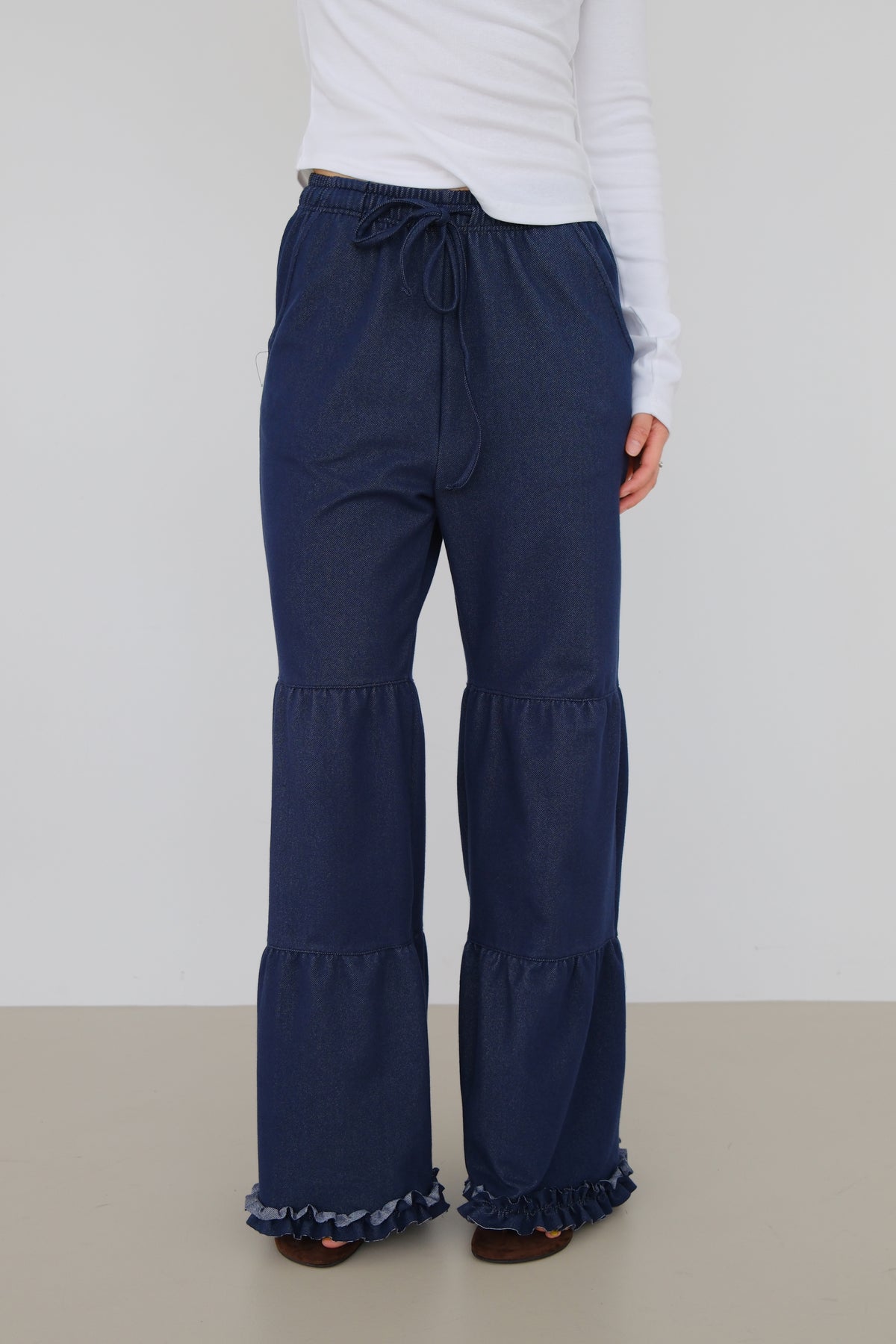 Demi Panel Flare Denim Pants