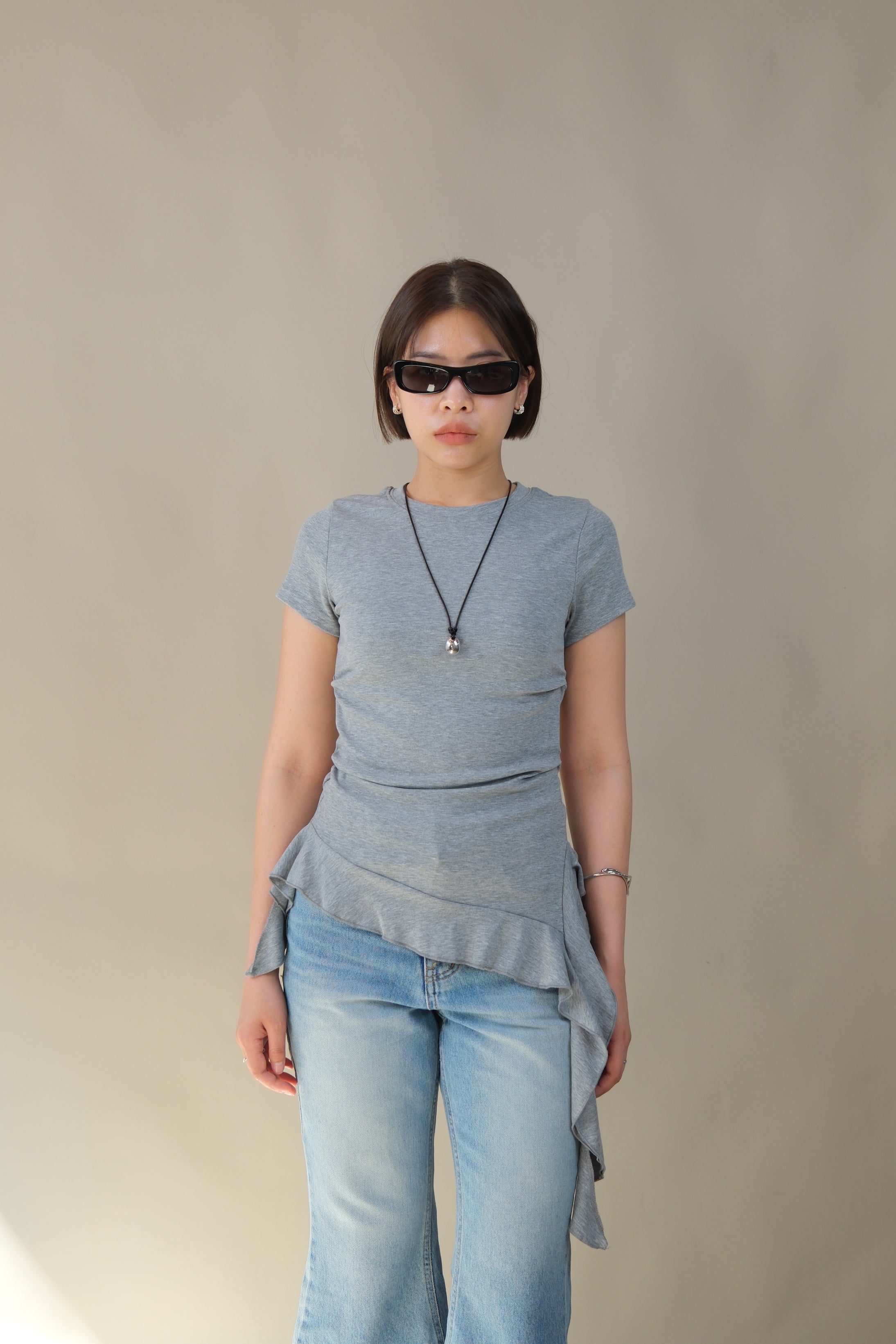 Flow Ruffle Slim Tee