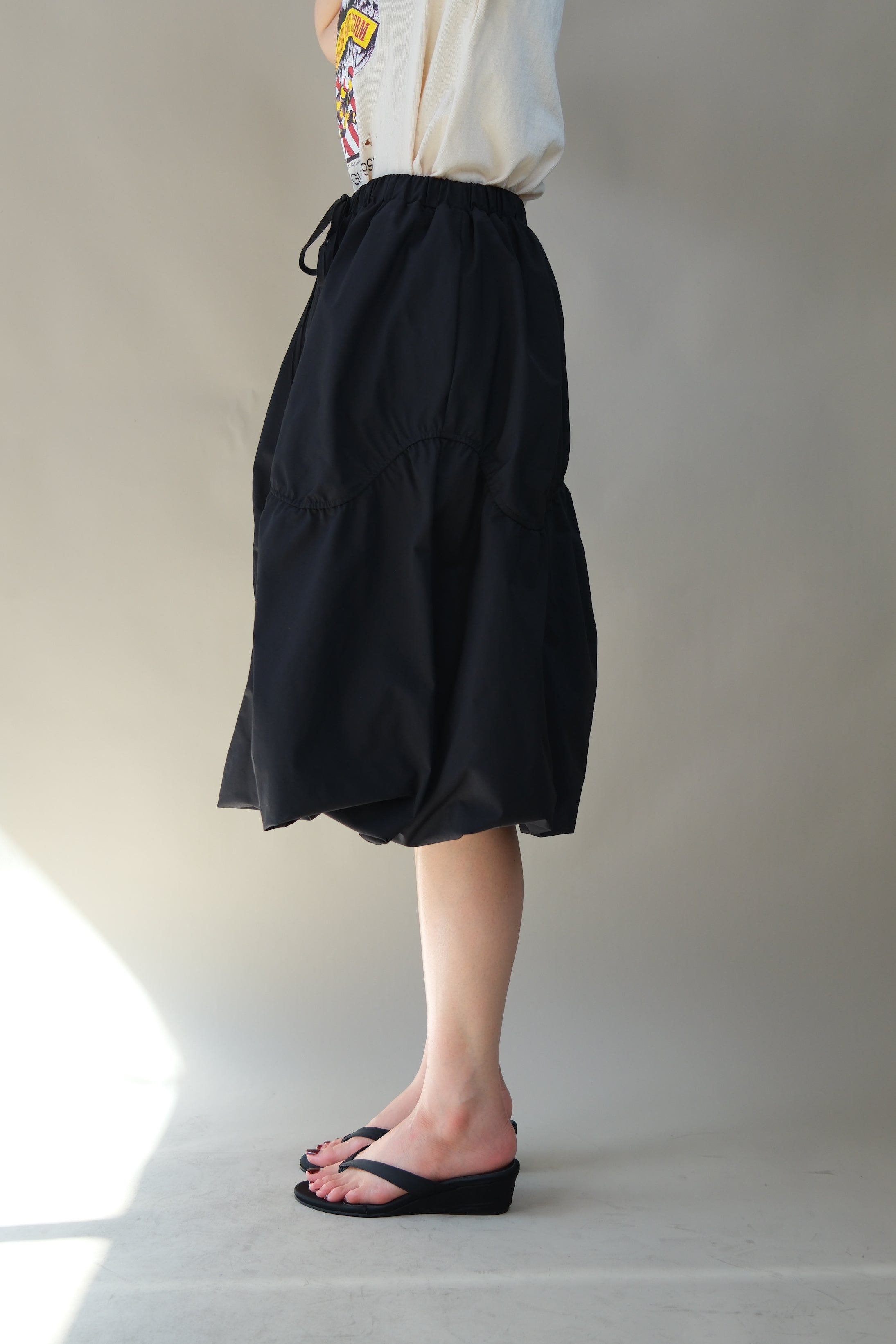 Wavey balloon midi skirt