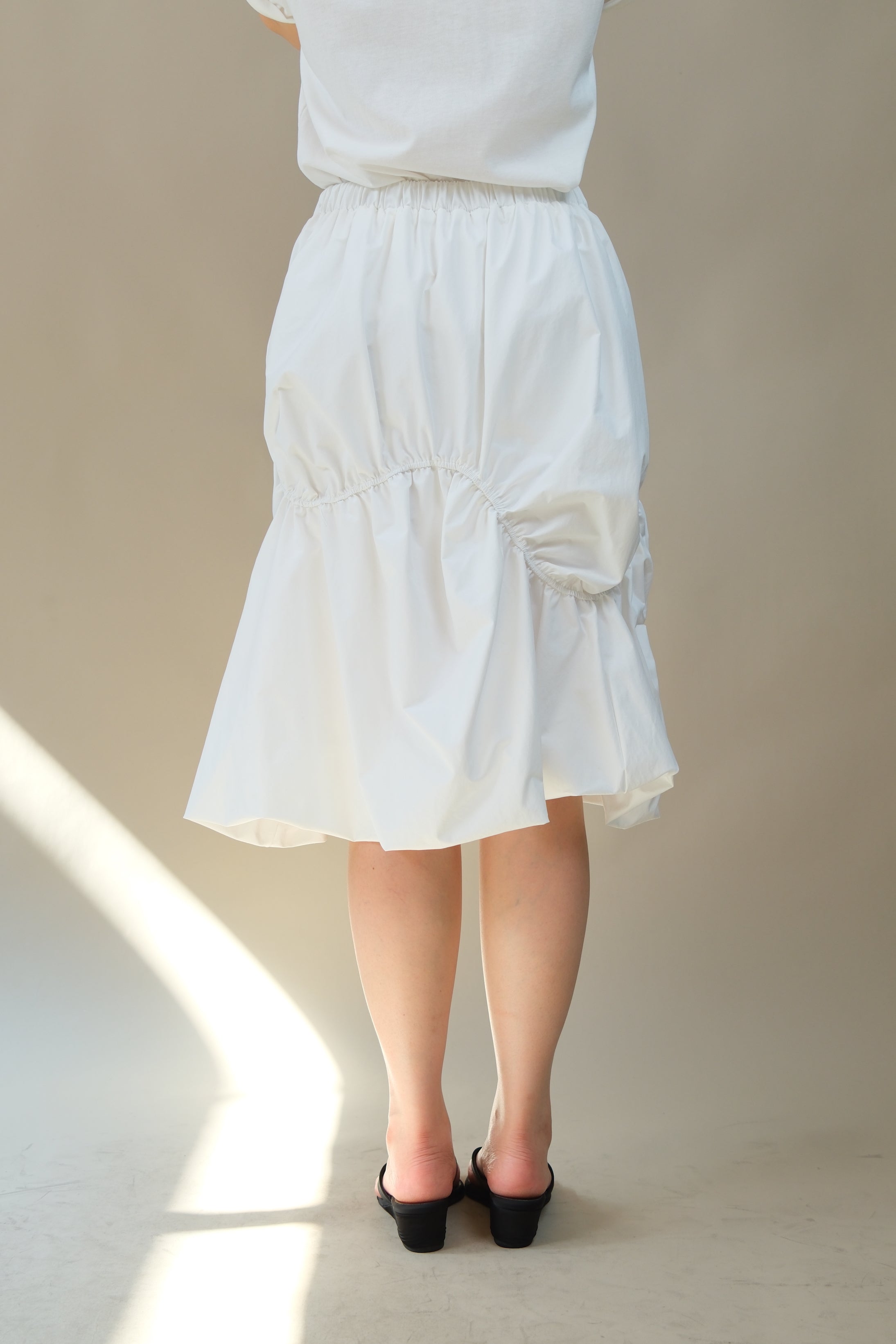 Wavey balloon midi skirt