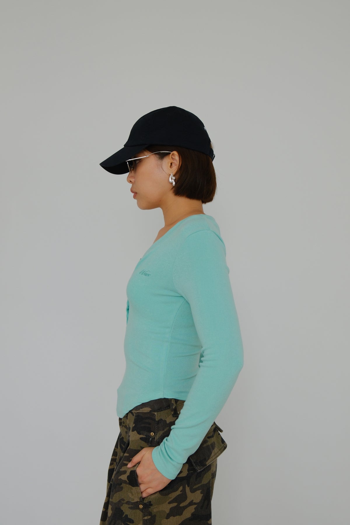 Nara Soft Button V-Neck Top