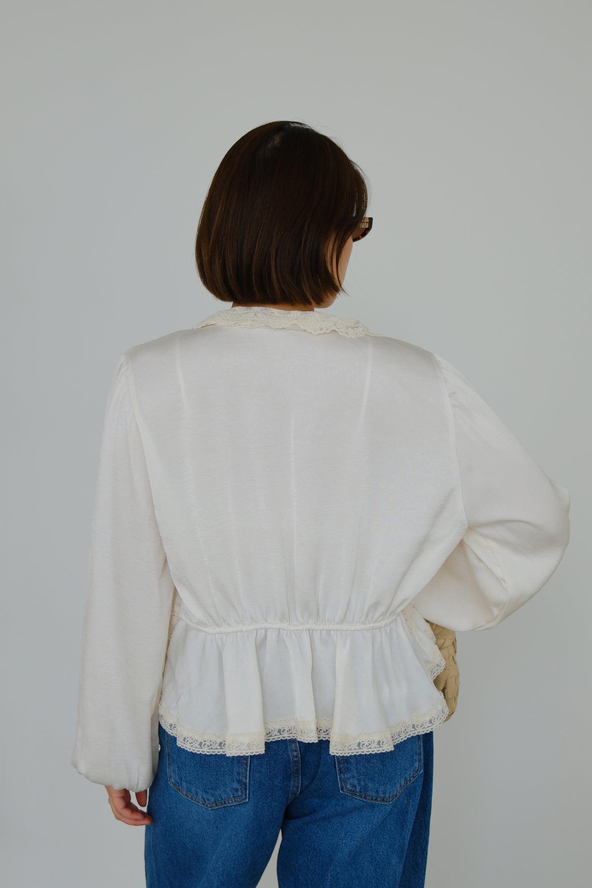 Roselle Ruffle Satin Blouse