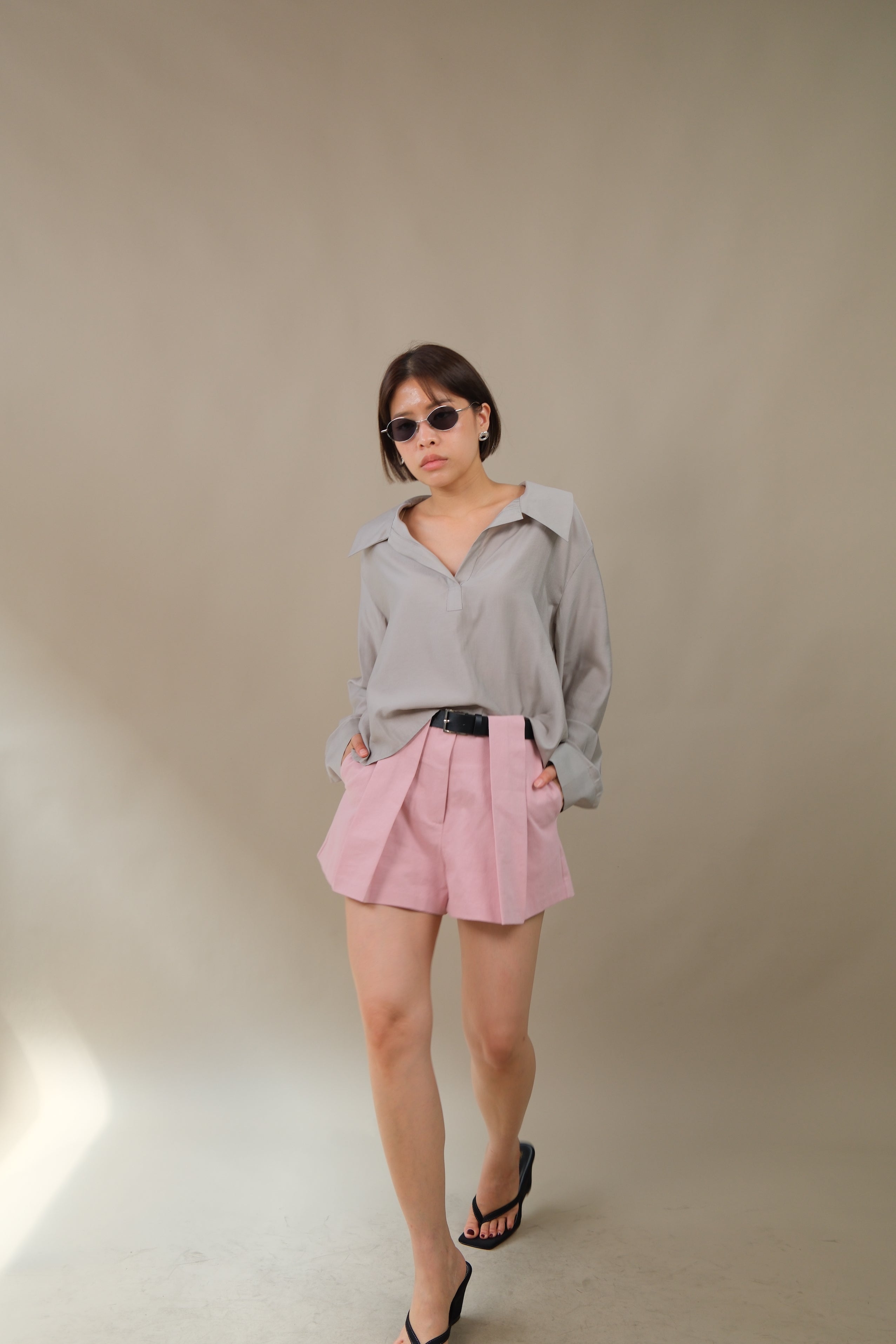 Flowy Sheer Polo Shirt
