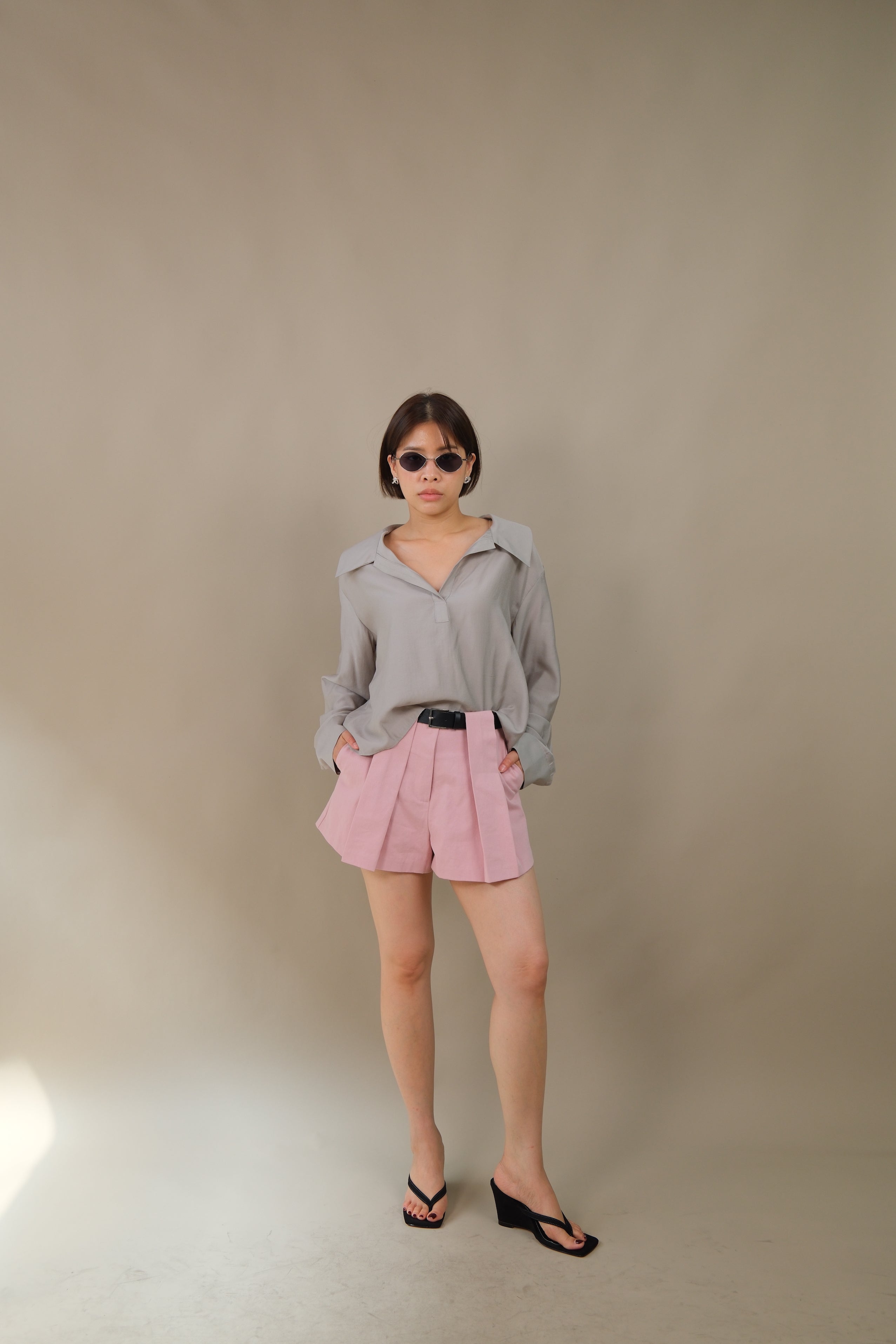 Lindi Structured Pleat Shorts