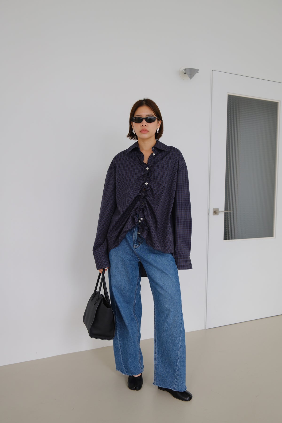 Aster Ruched Oversized Shirt