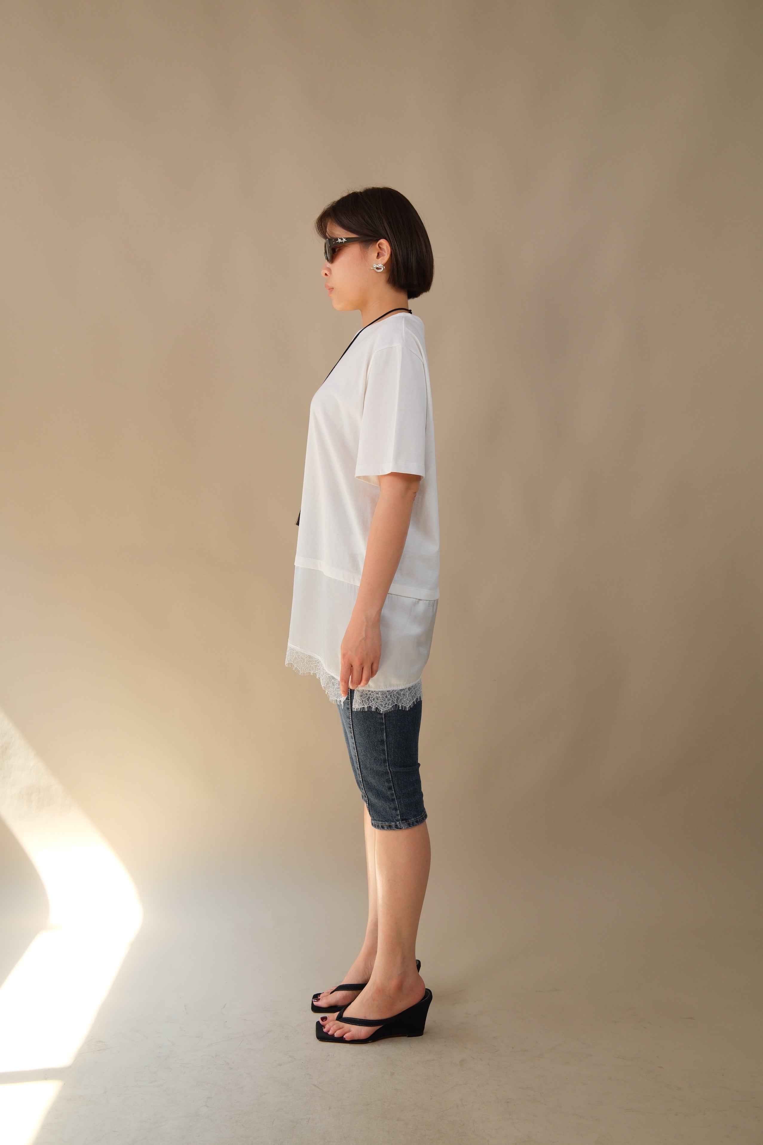 Lola Lace Hem Asymmetric Tee