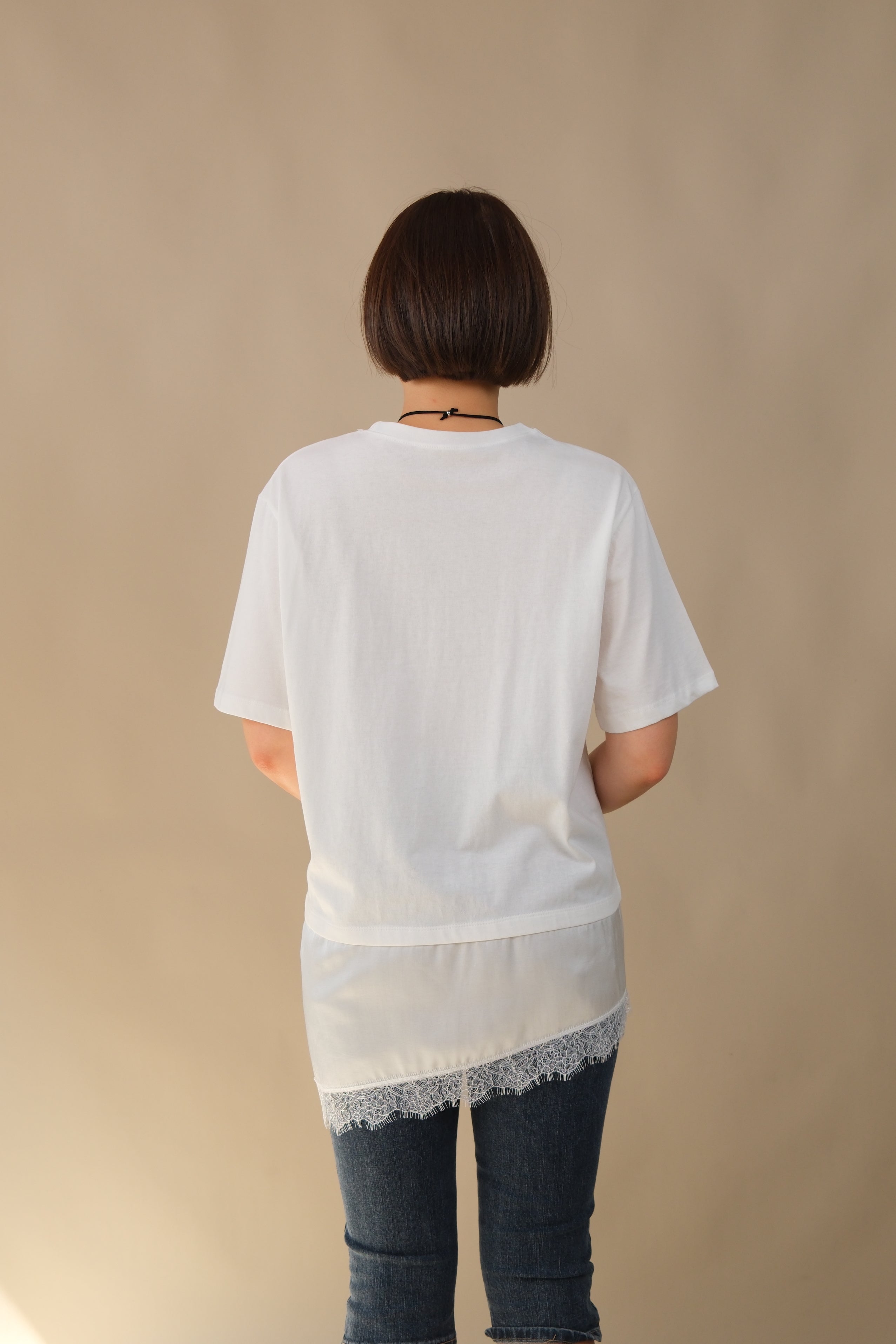 Lola Lace Hem Asymmetric Tee