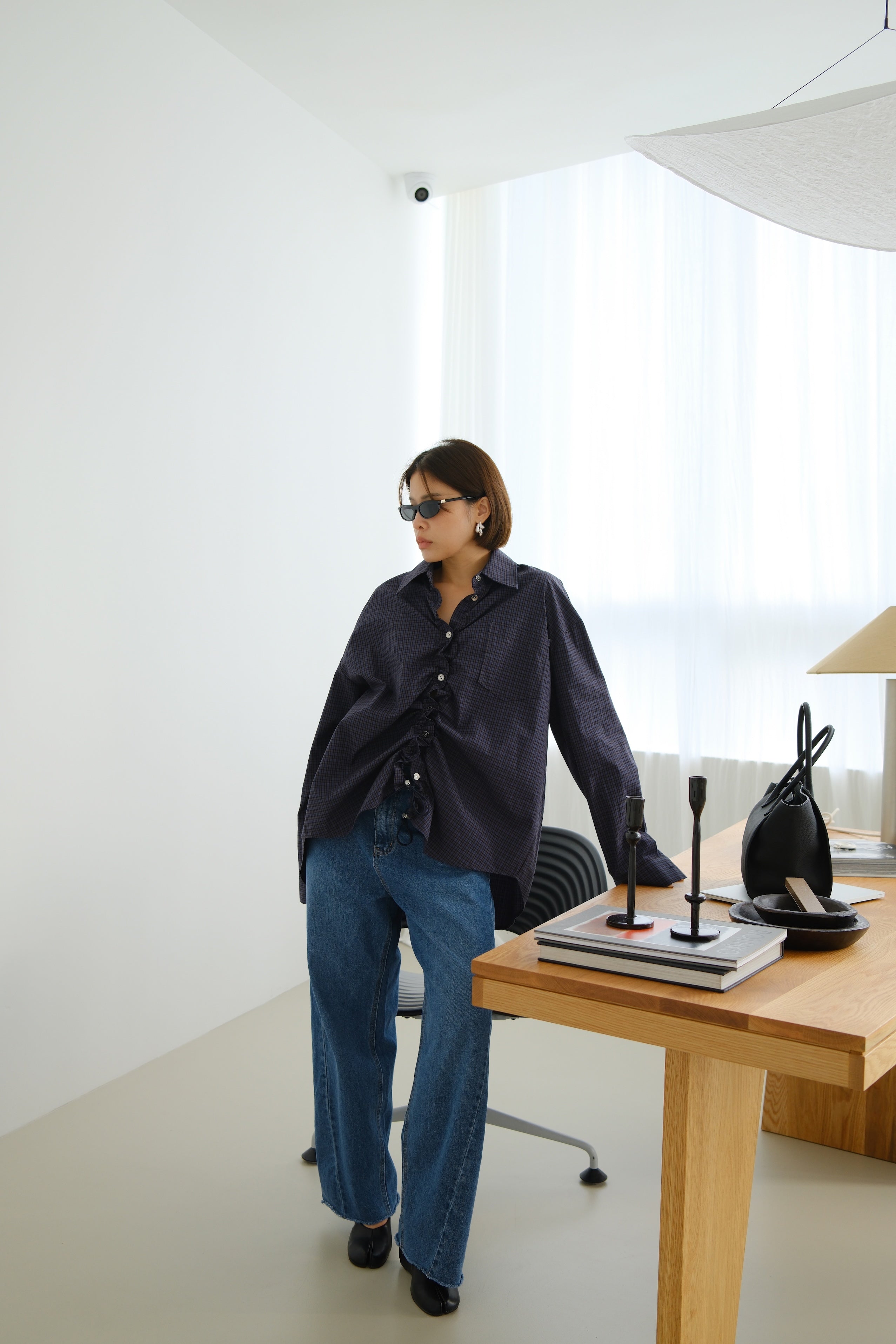 Aster Ruched Oversized Shirt
