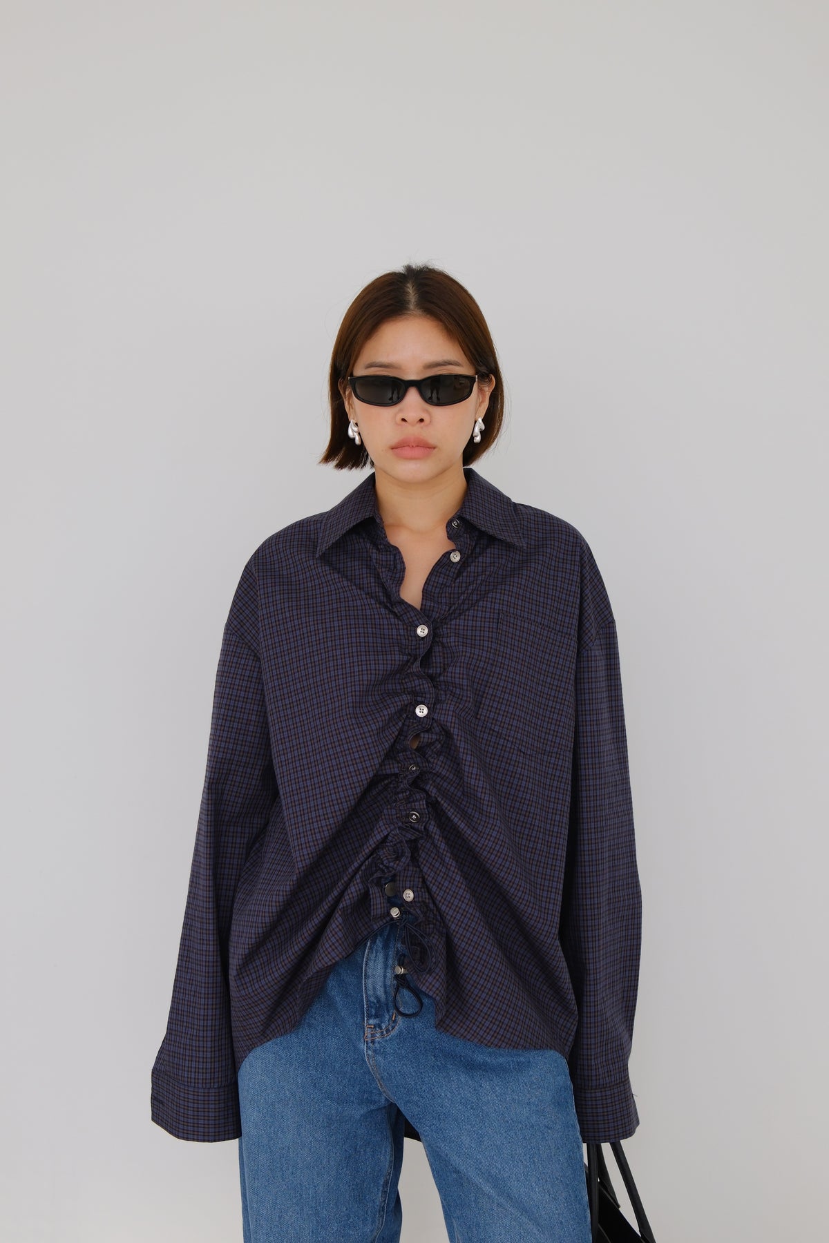 Aster Ruched Oversized Shirt
